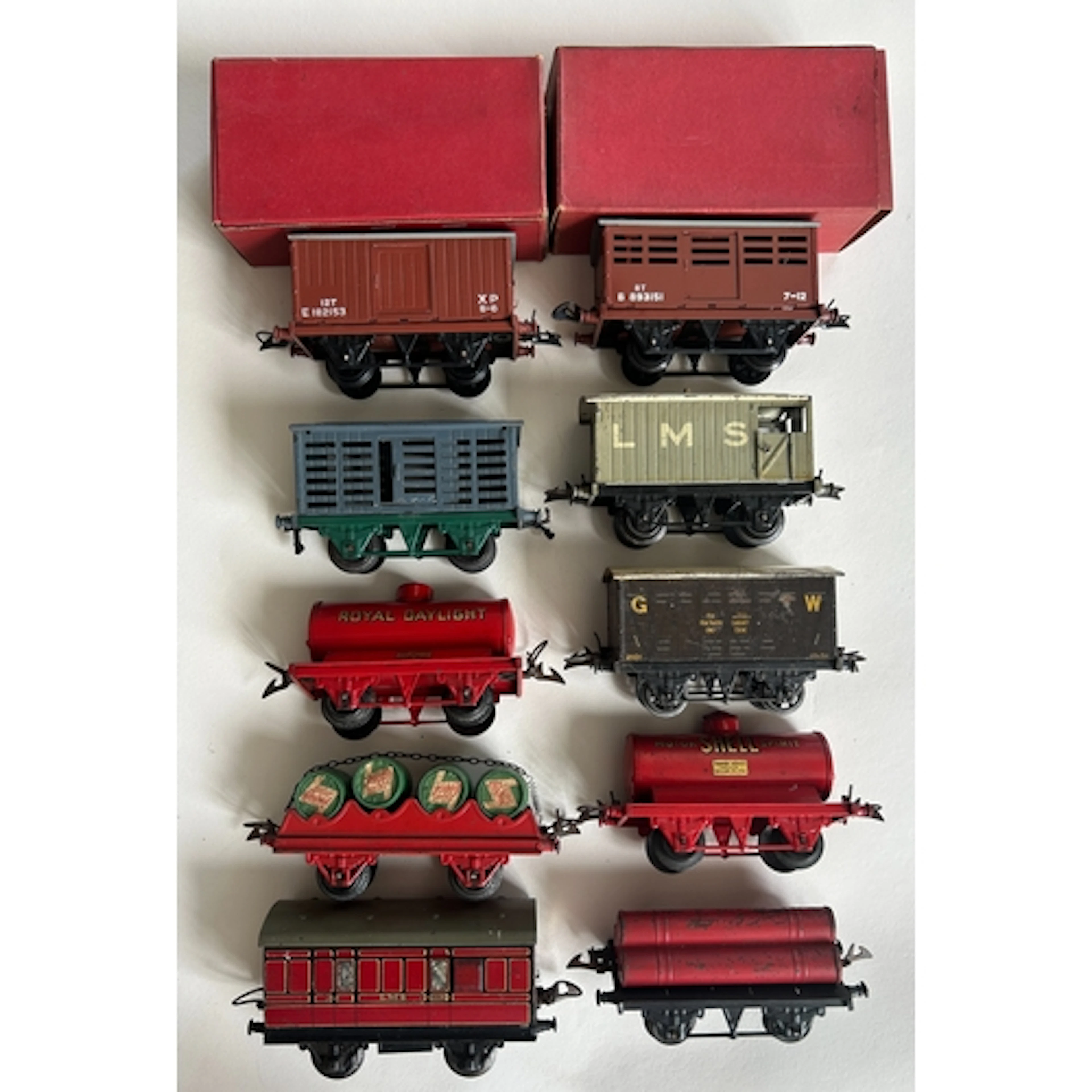 Hornby O Gauge Freight Rolling Stock. 2x No.1 Goods Van. No....