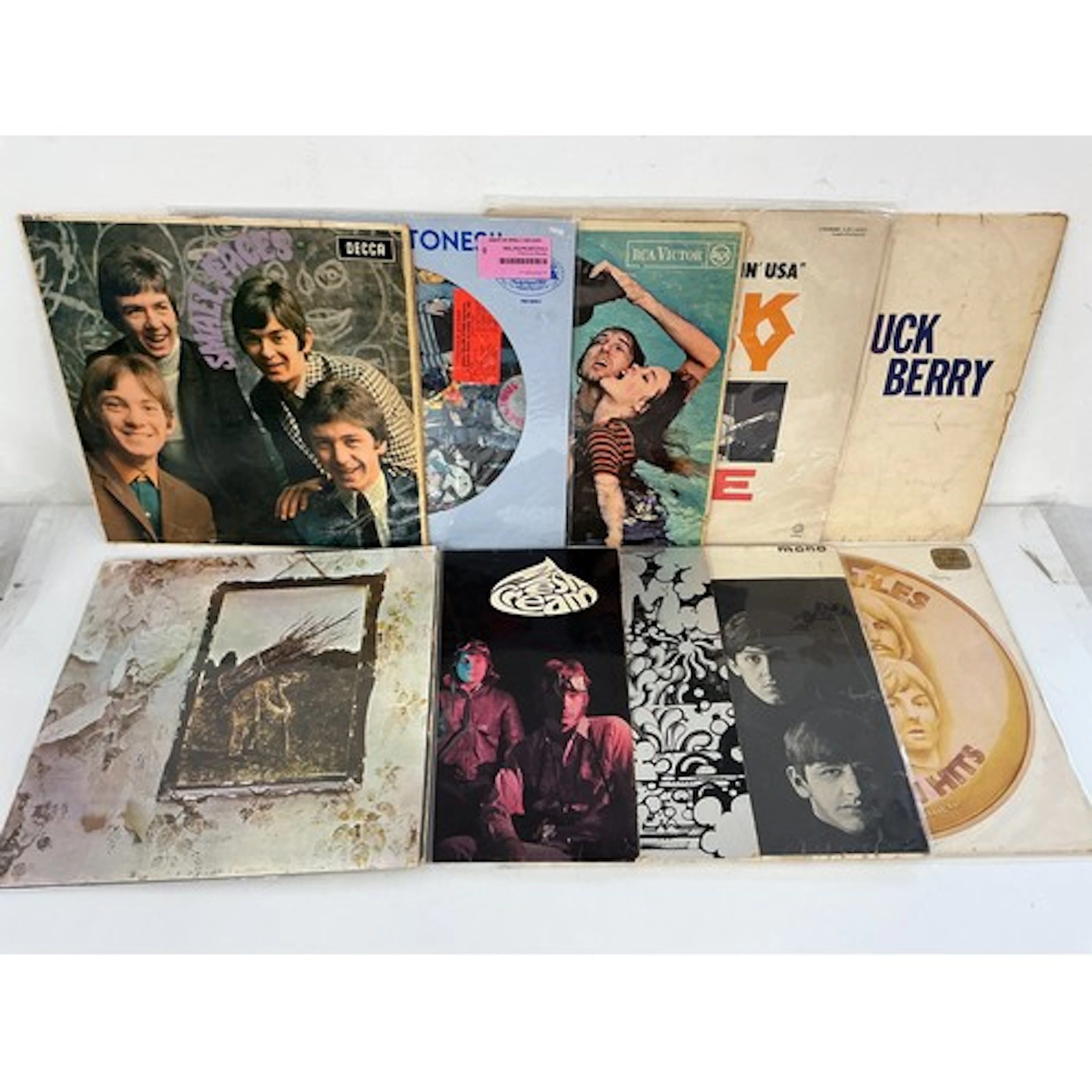Ten LPs by various artists including Cream, Led Zeppelin (fo...