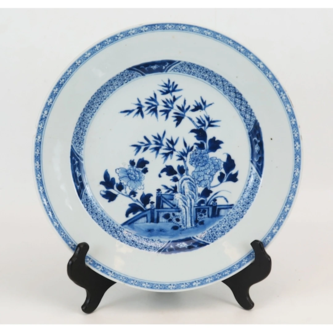 An early 20th century Chinese blue and white porcelain dish,...