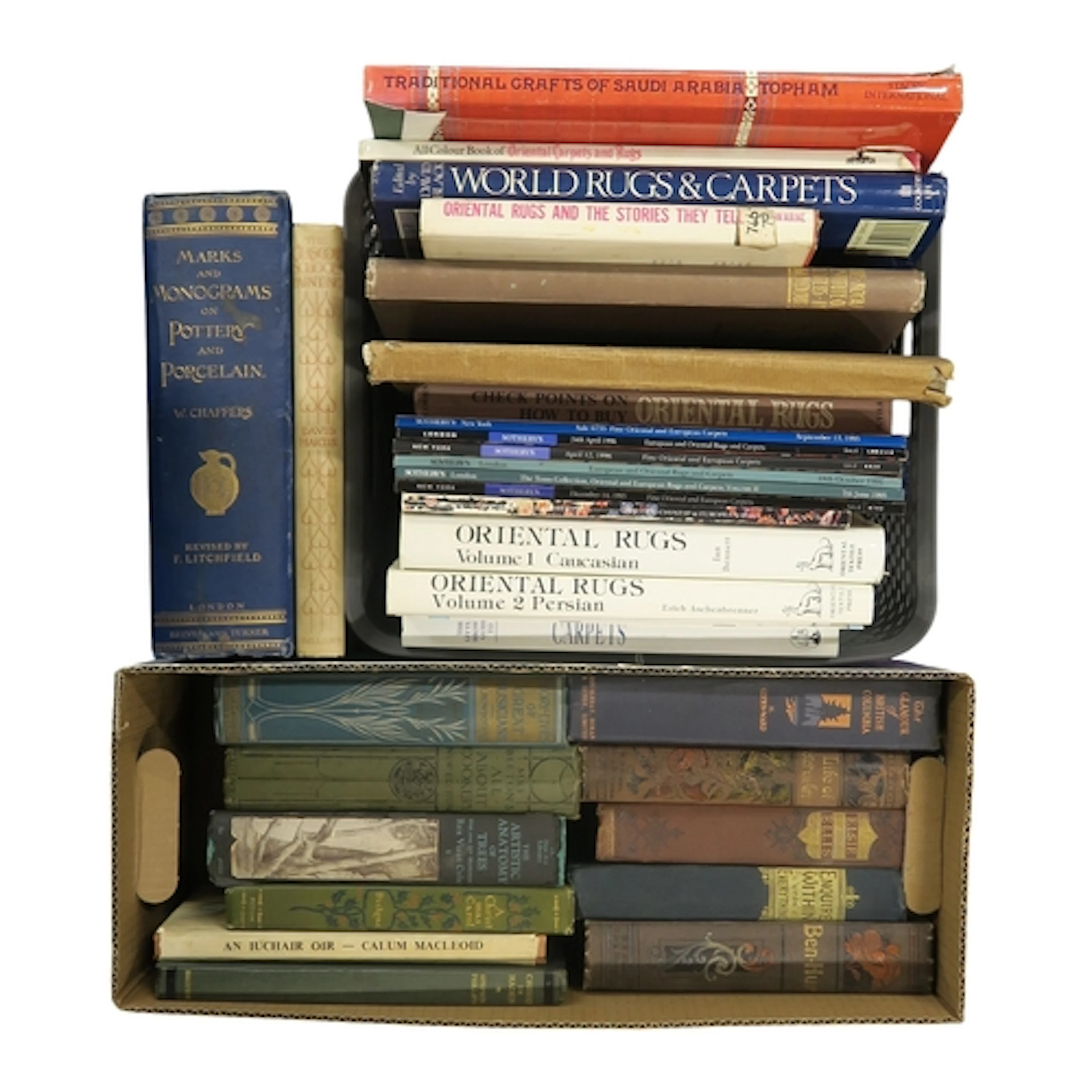 A selection of books on antique rugs and carpets; and assort...