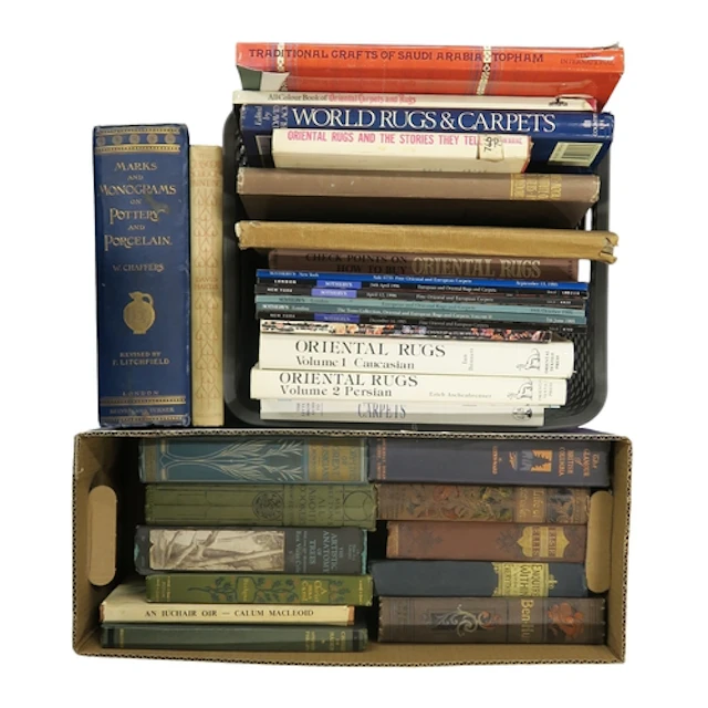 A selection of books on antique rugs and carpets; and assort...