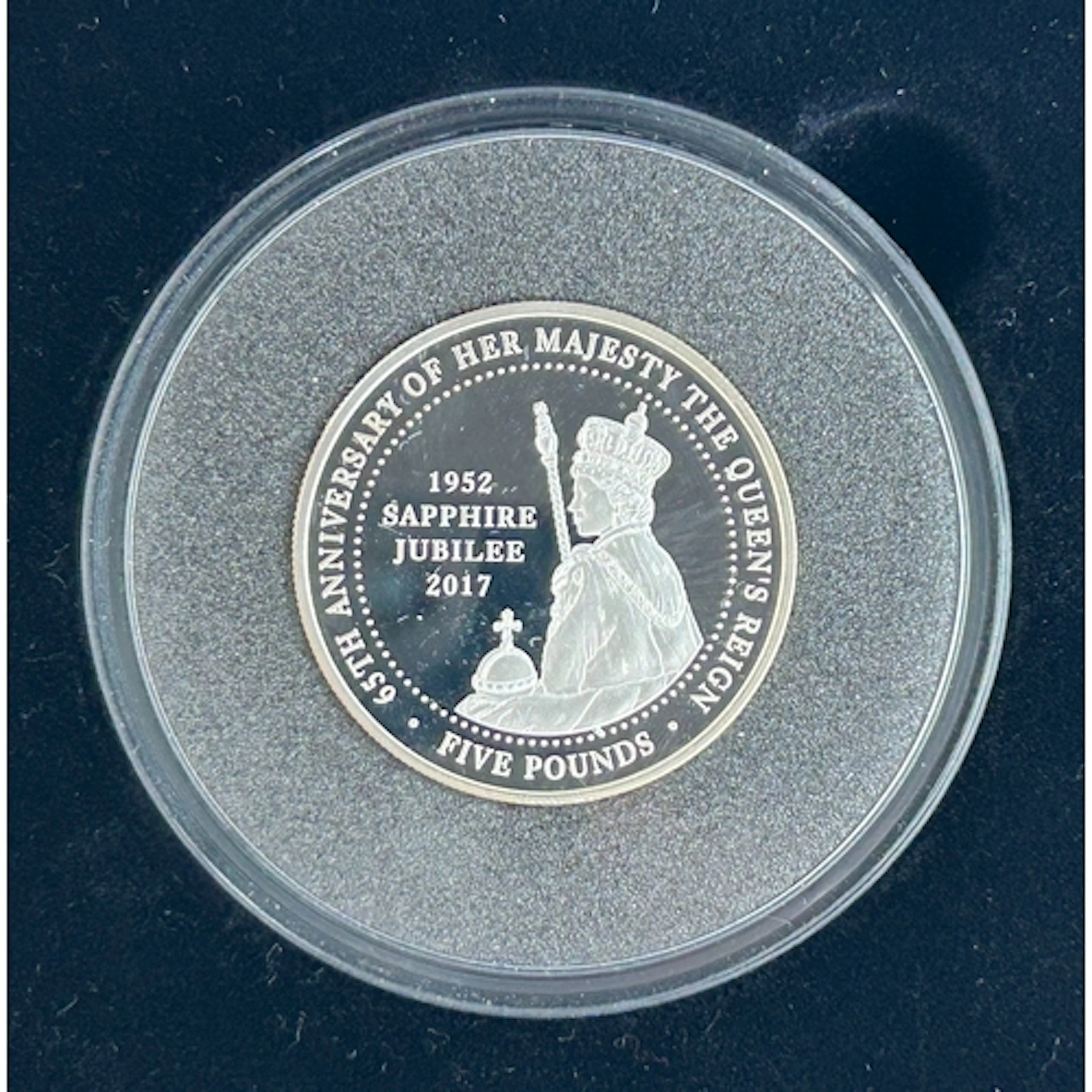 2017 Tristan da Cunha Queen Elizabeth II Sapphire Jubilee si...