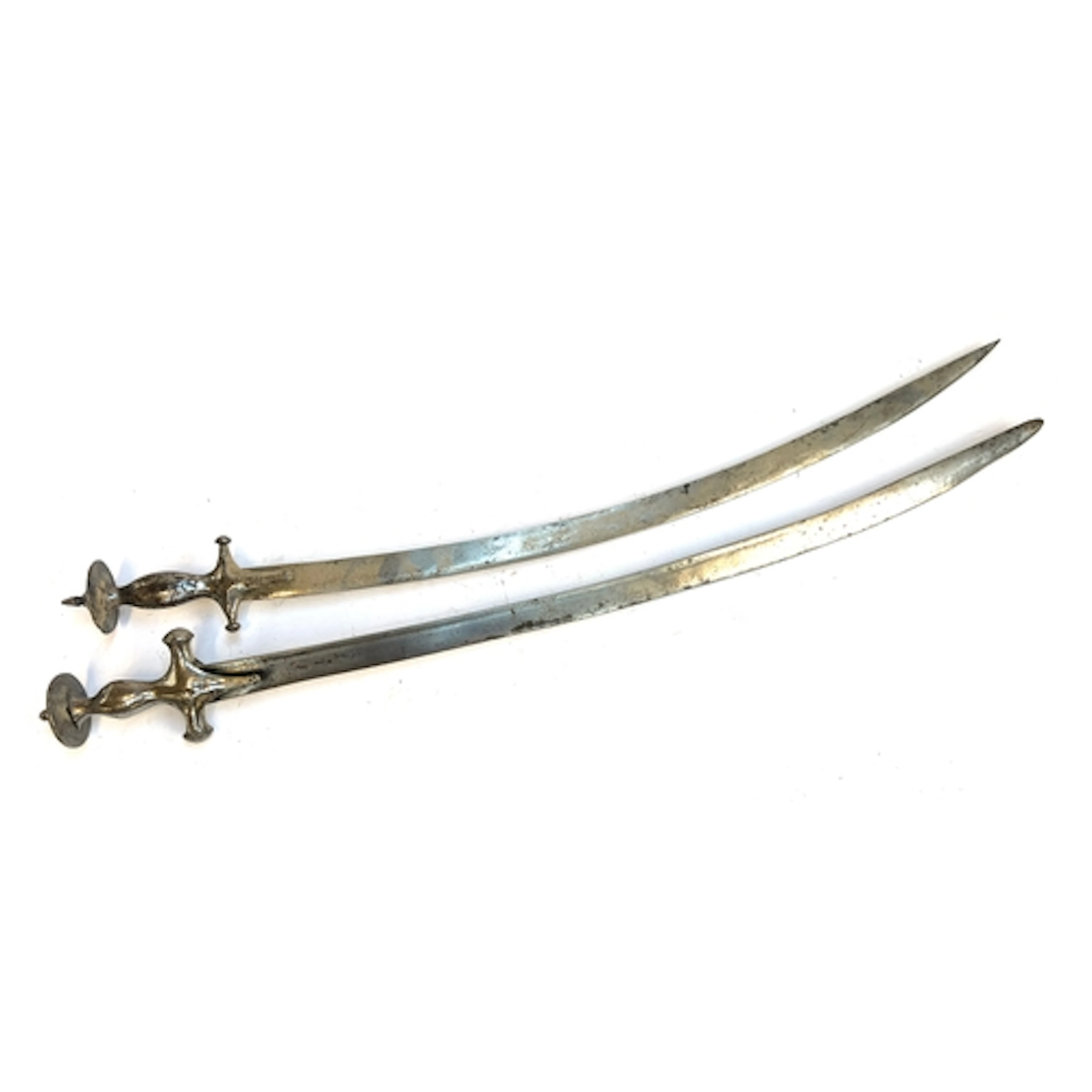 Two Indian Talwar swords, approx. 91cmL and 88cmL