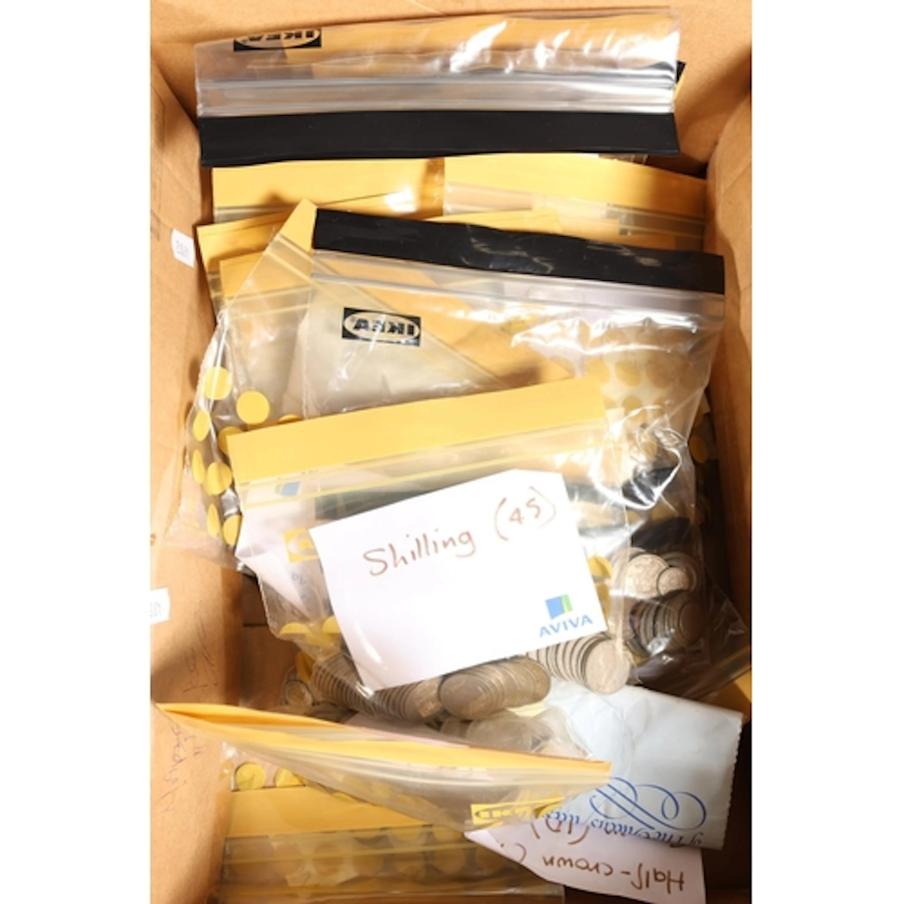 Coin collection well sorted into bags by country to include ...