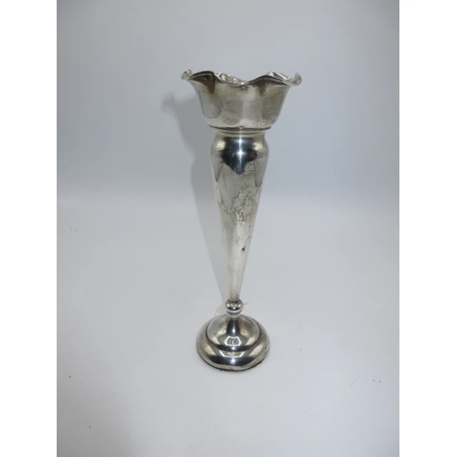 Silver Trumpet Shape Vase, Birmingham 1909, weighted base, 1...