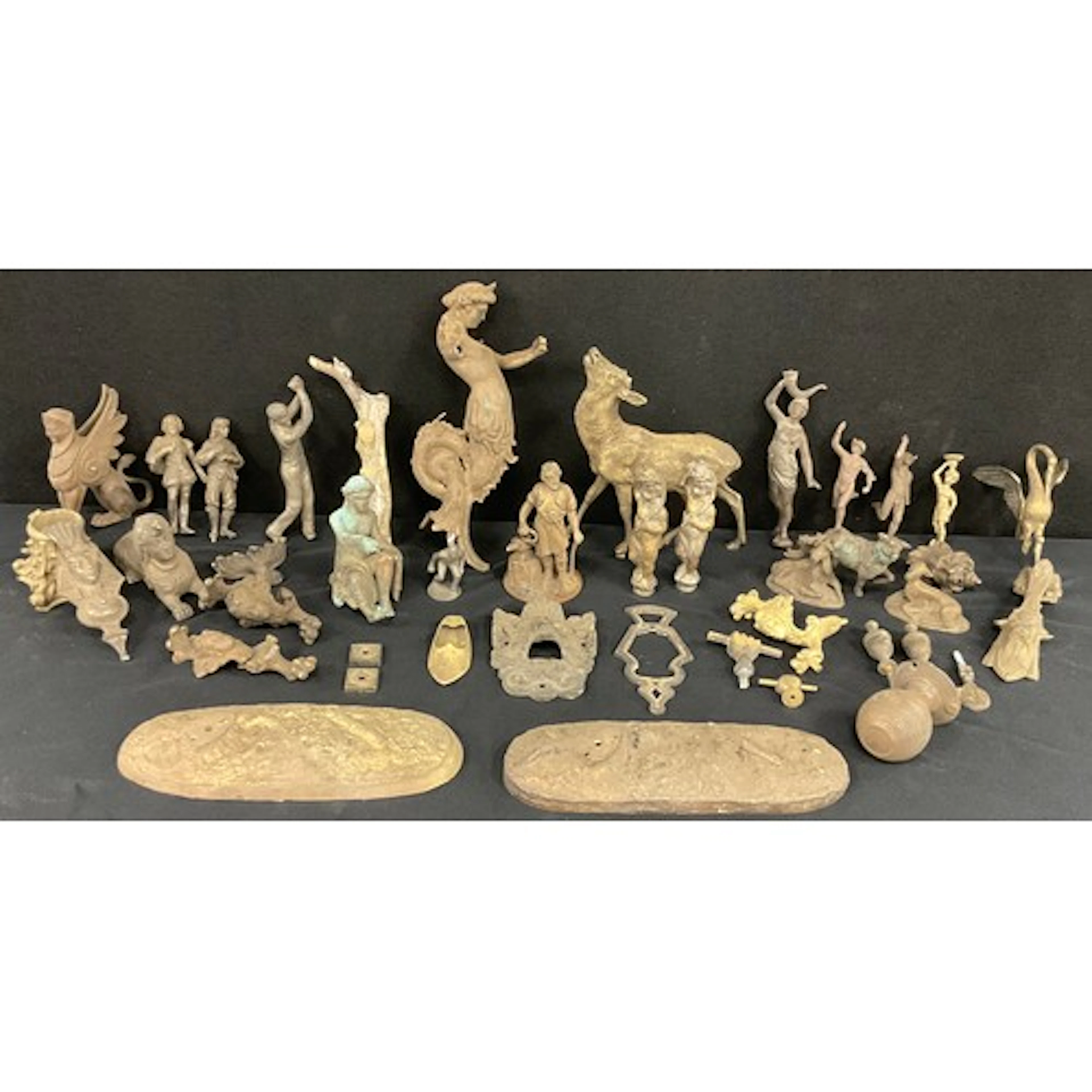 In interesting collection of 19th century and later bronze a...