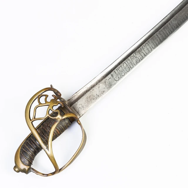 FRENCH INFANTRY SWORD. French infantry sword, 84cm fullered ...