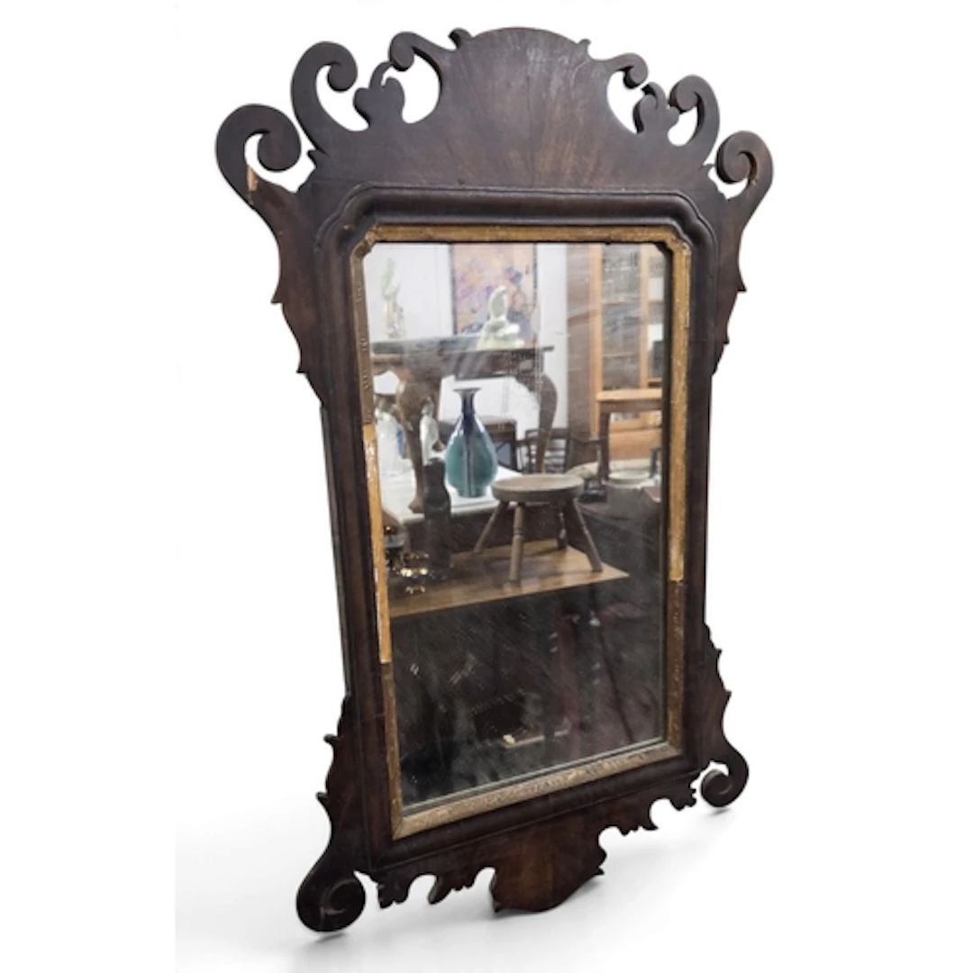 A 19th Century Mahogany Mirror. In need of repair. H 64 x W ...