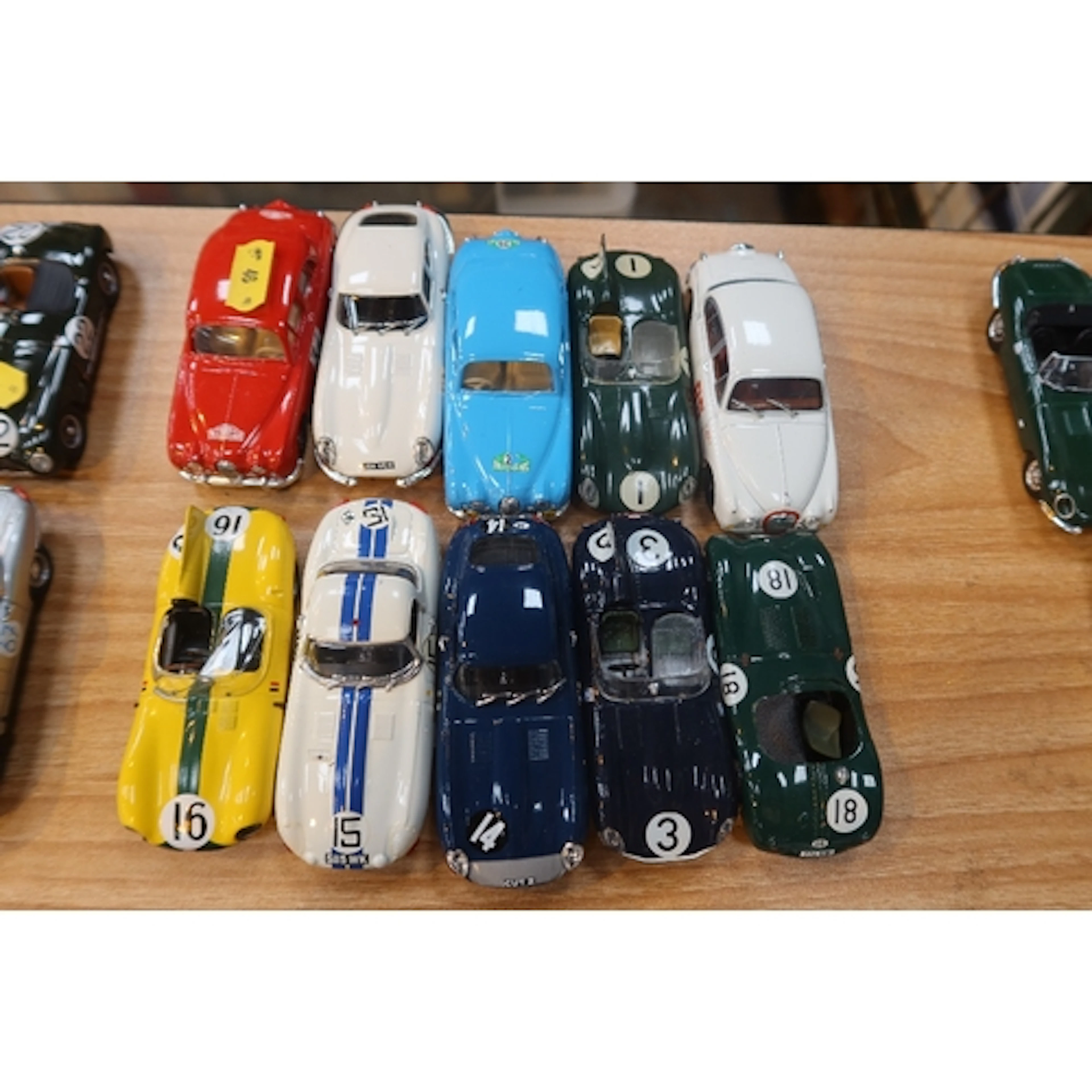 10 Various small scale Jaguar Sports Racing Cars