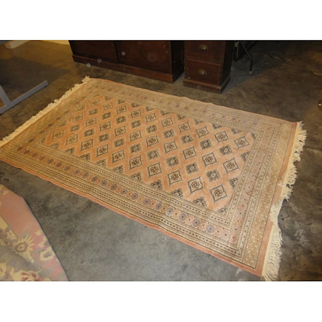 Persian Wool Pink Ground Rug, 275x160cm, including fringe