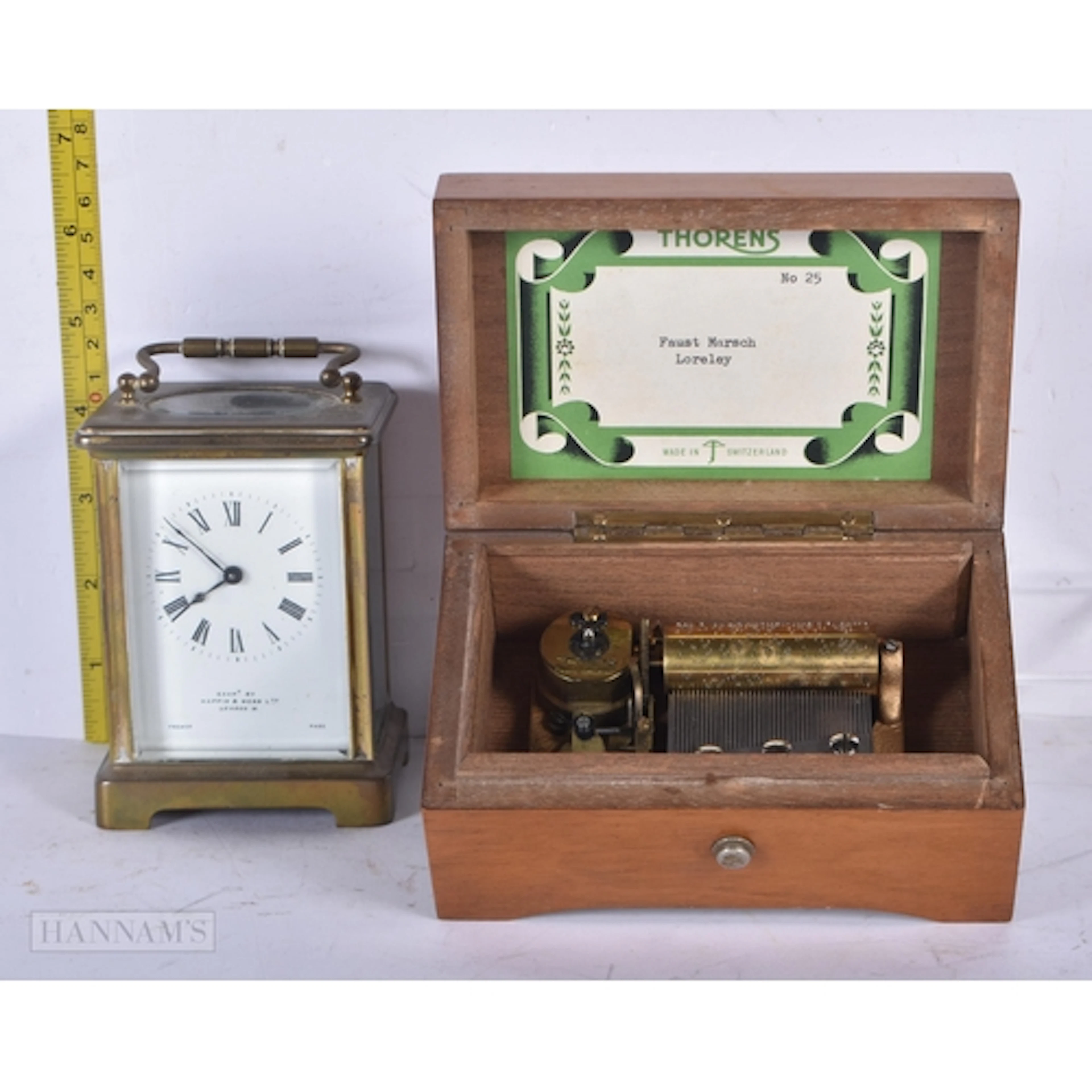 A small vintage French brass mantle clock by M Mappin and W...