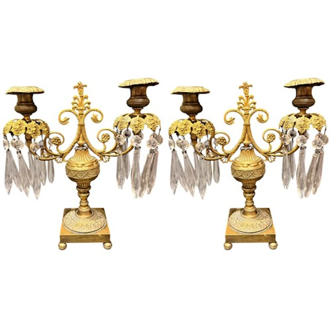 A pair of 19th Century French ormolu and gilt brass table ca...