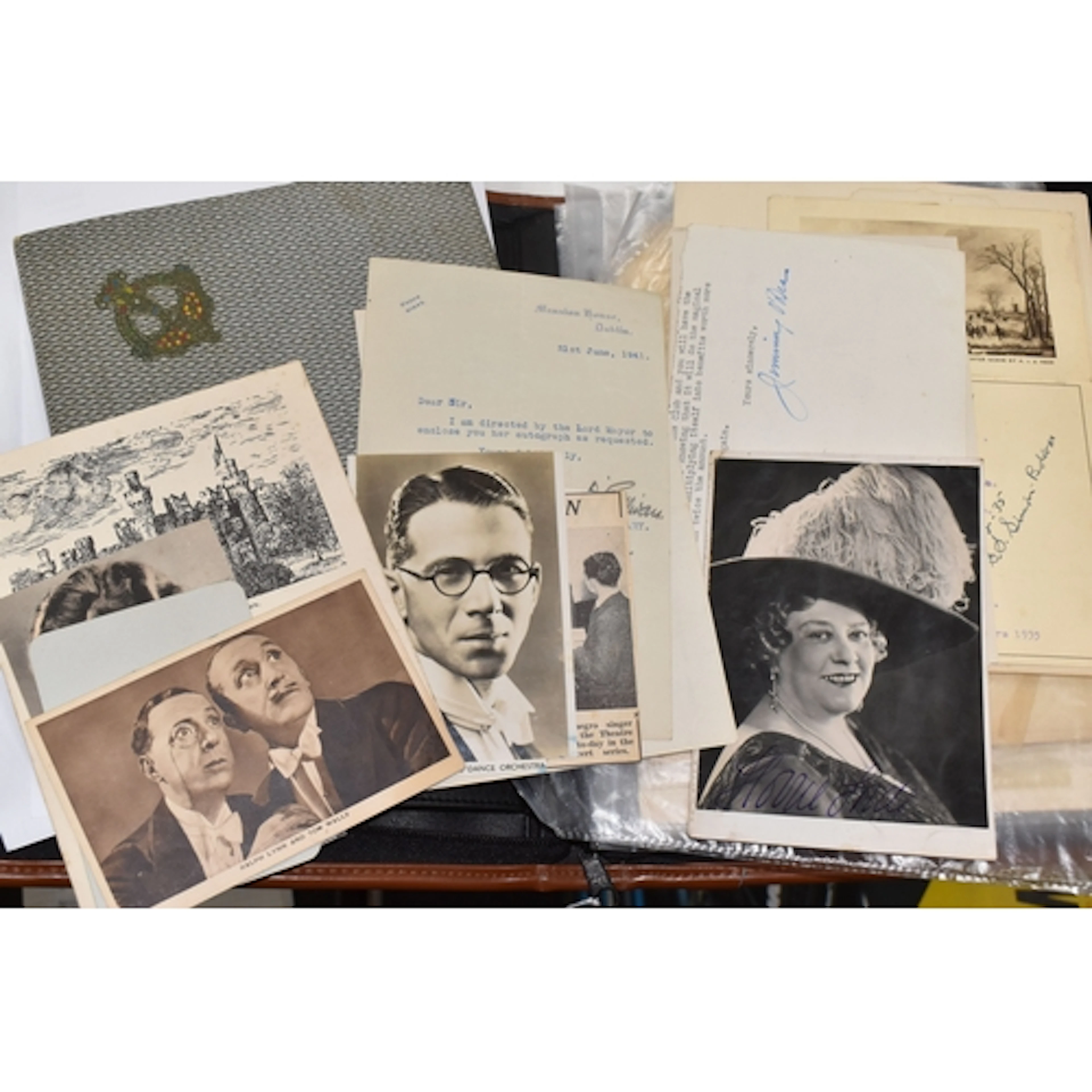 AUTOGRAPHS, PHOTOGRAPHS & EPHEMERA, a synthetic and leather ...