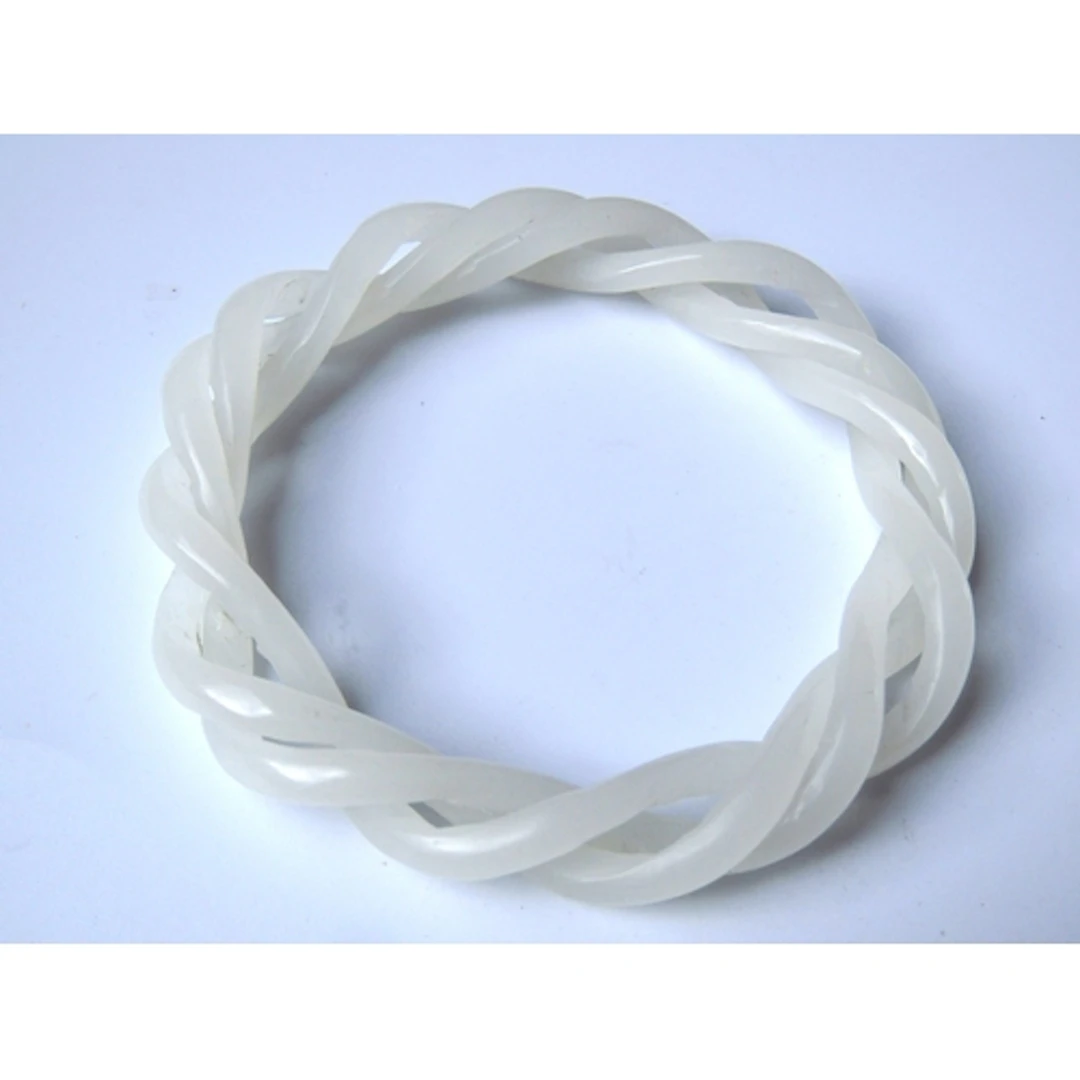 Pale Jade Articulated Bracelet Interior Diameter 6.5cm Appro...
