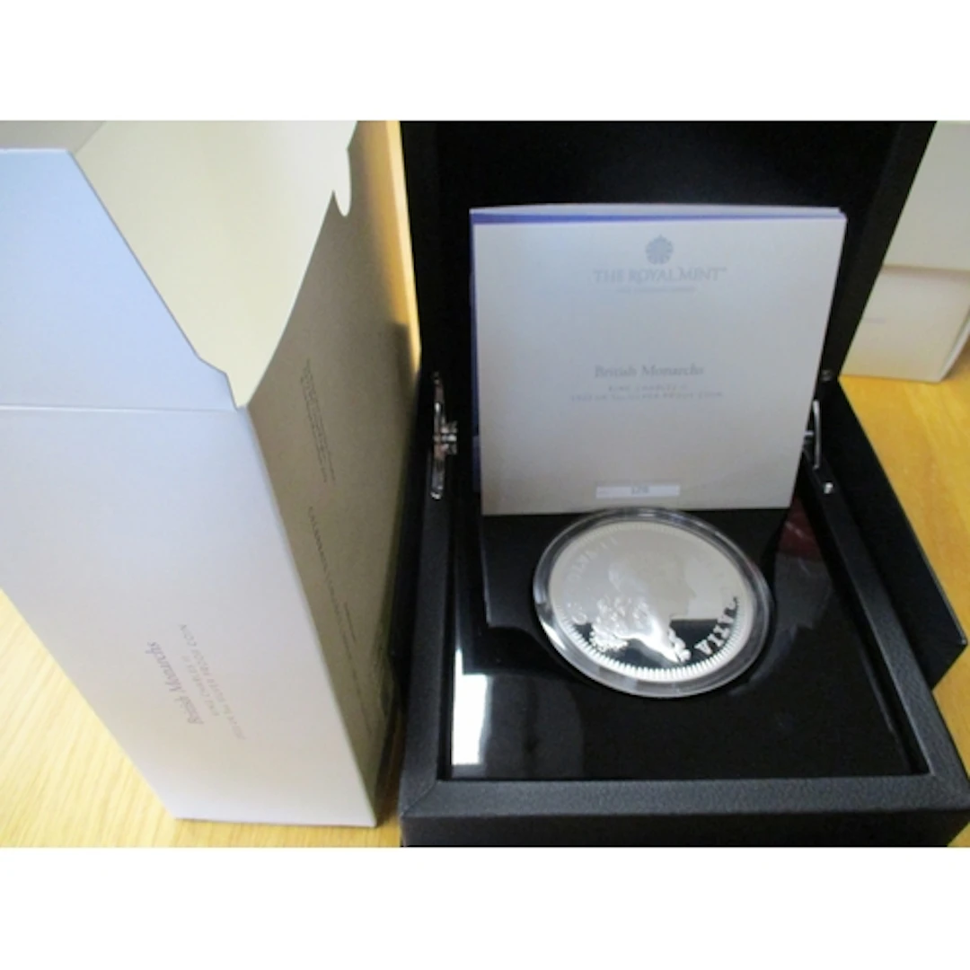 2023 'Monarchs Charles II' 5oz £10 boxed silver proof FDC. (...