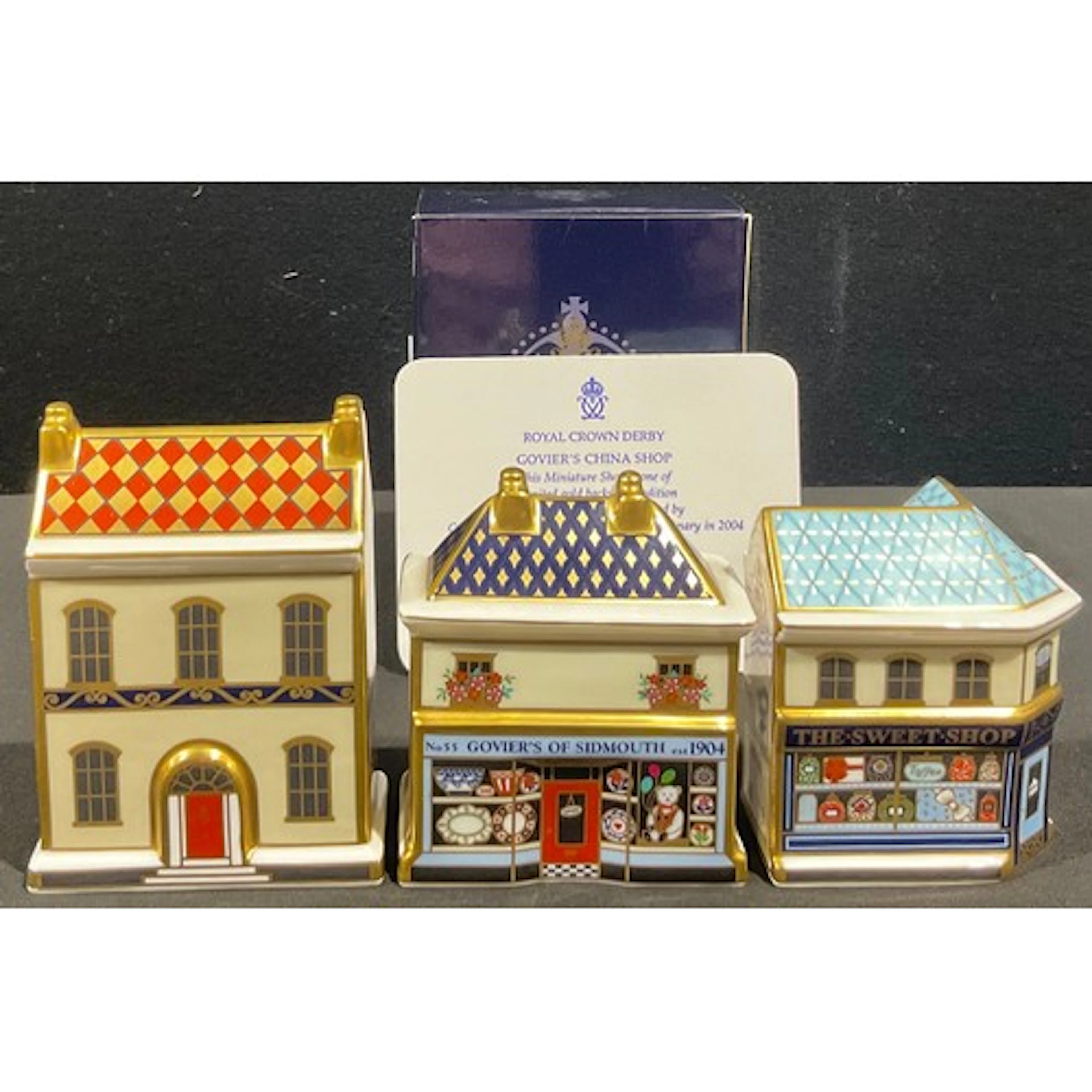 A Royal Crown Derby miniature house model, Goviers China Sho...