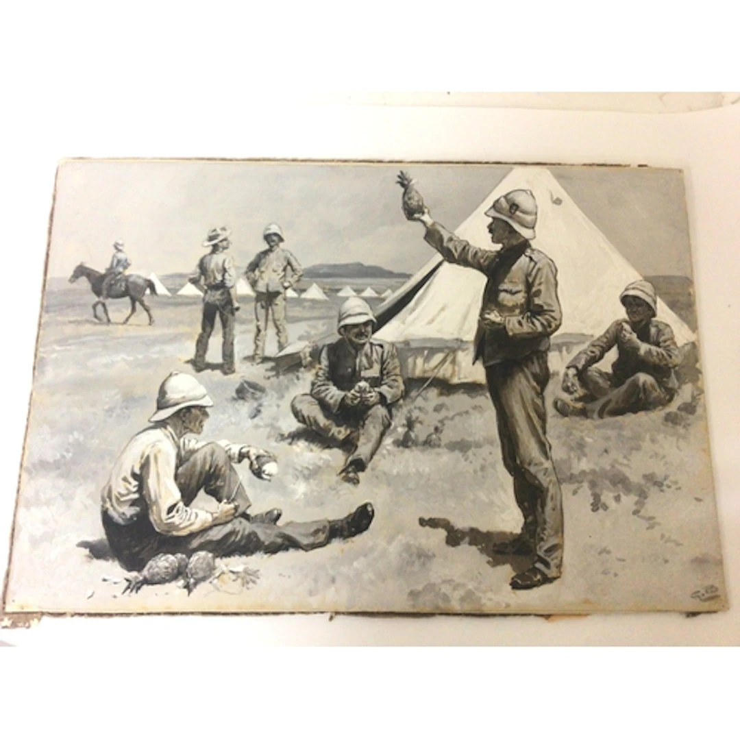 A very interesting watercolour and Gouache painting pa...
