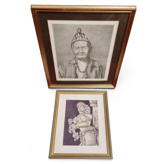 A group of Eastern Pictures. H 63 cm approx.