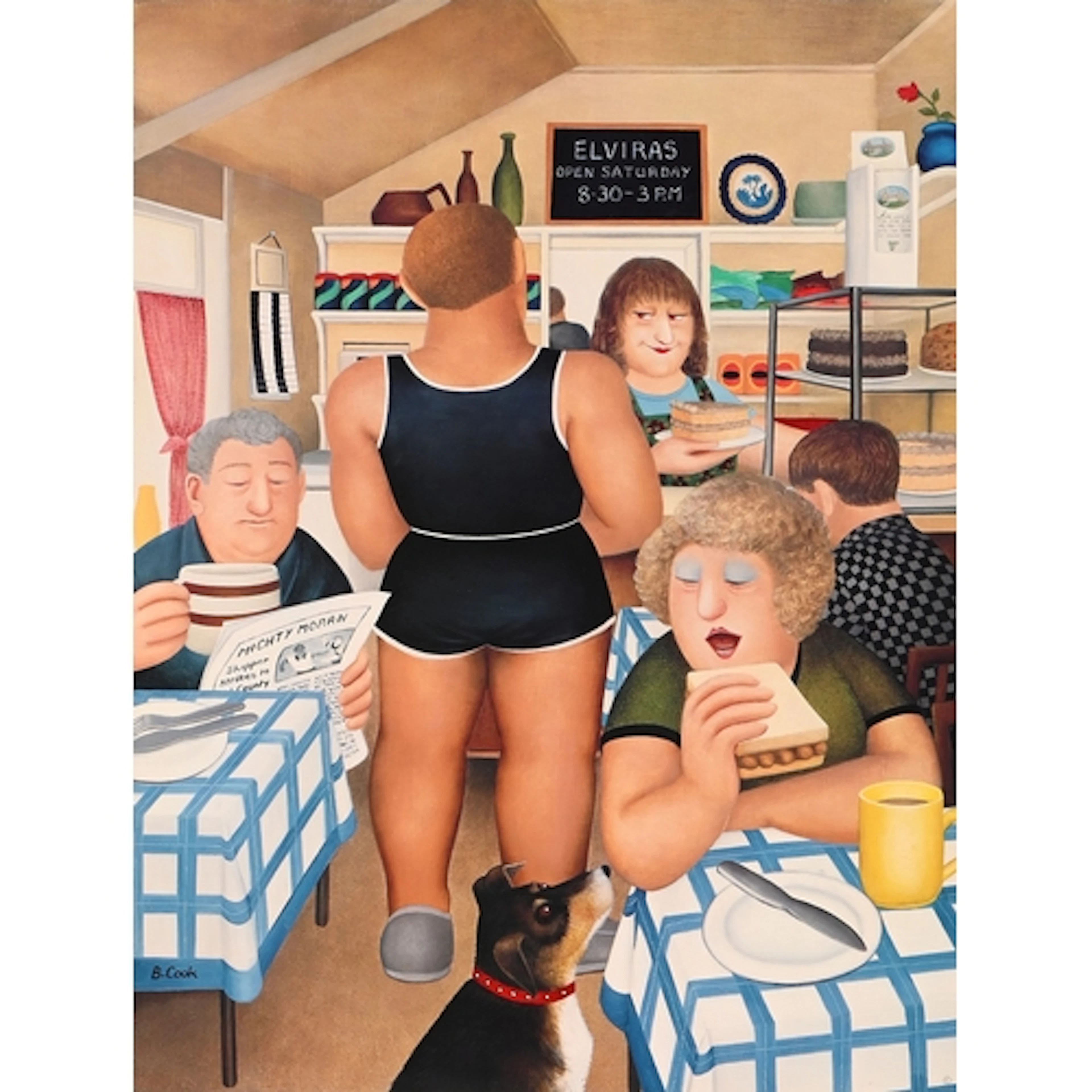 Beryl Cook OBE (1926-2008) - Elvira's Cafe 1, signed and num...