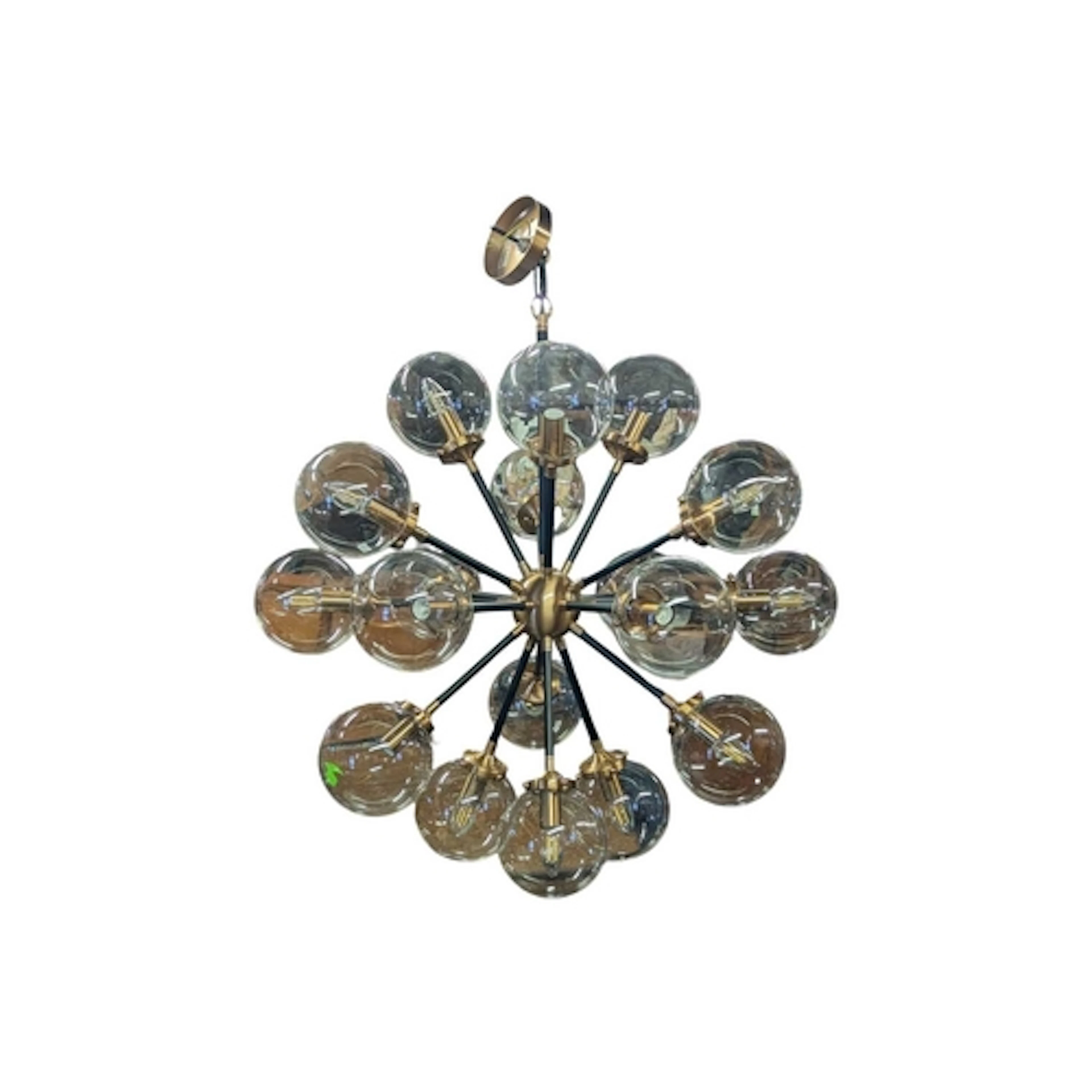 A contemporary designer multi arm globular ceiling light / c...
