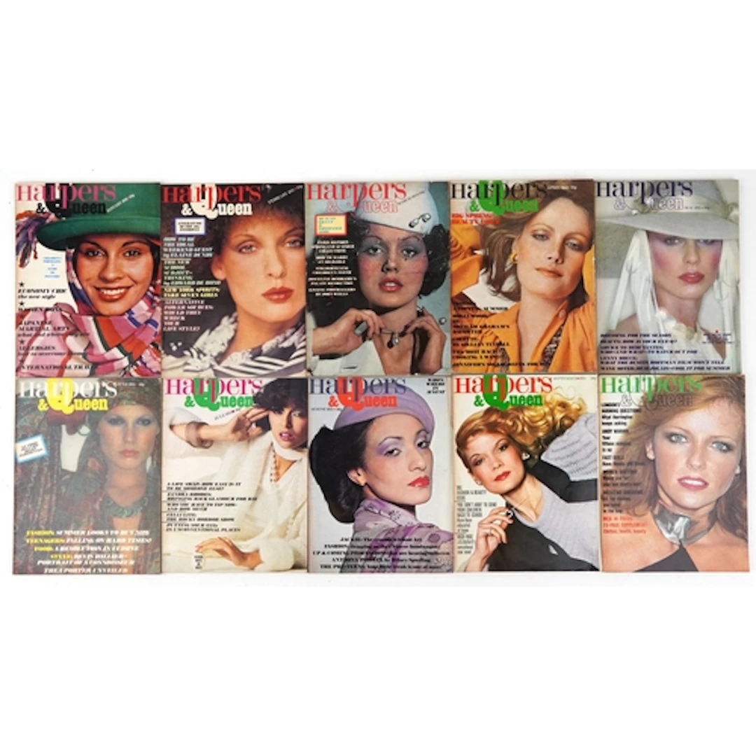 Collection of 1975 Harpers & Queen magazines.