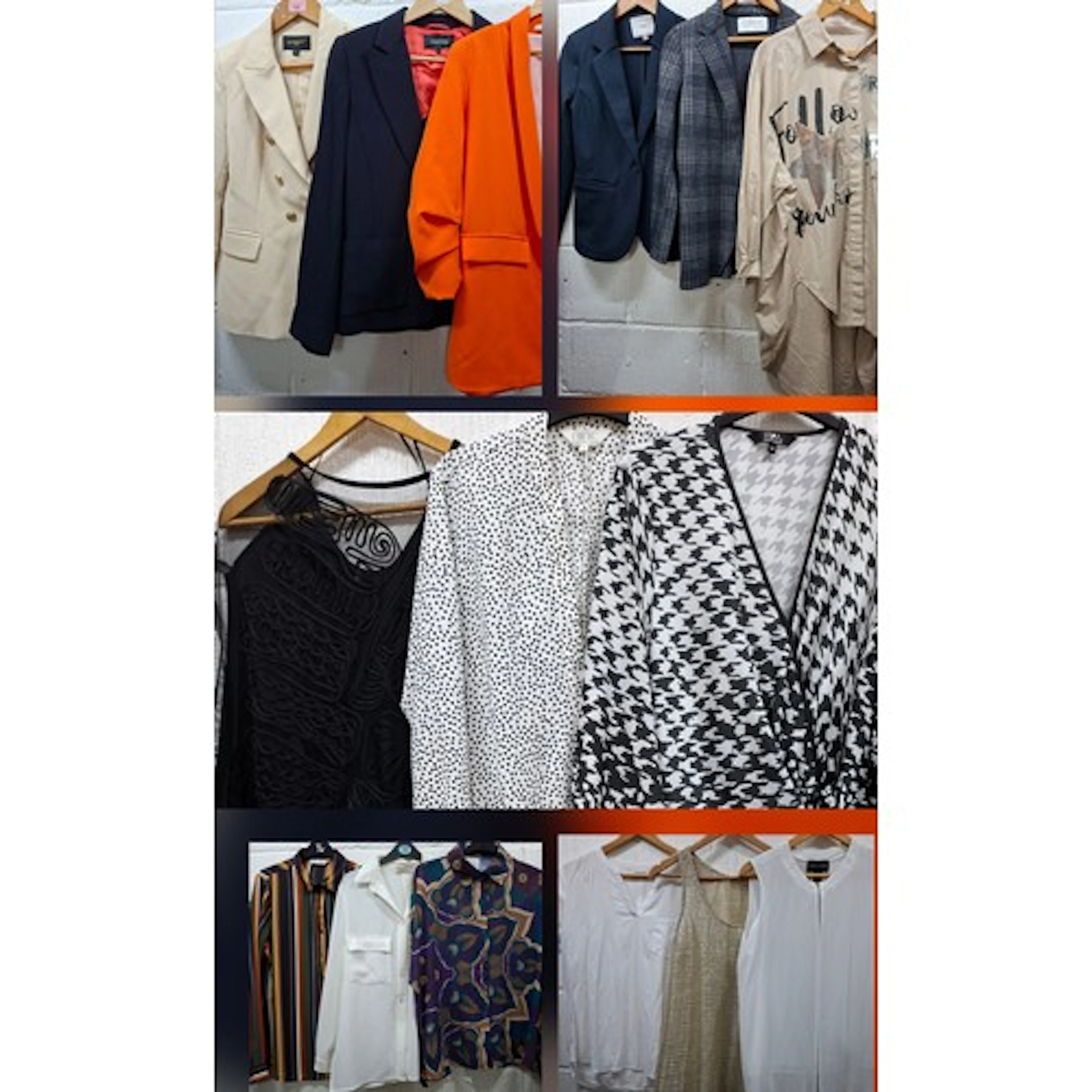 A quantity of ladies tops and jackets, not all photographed,...