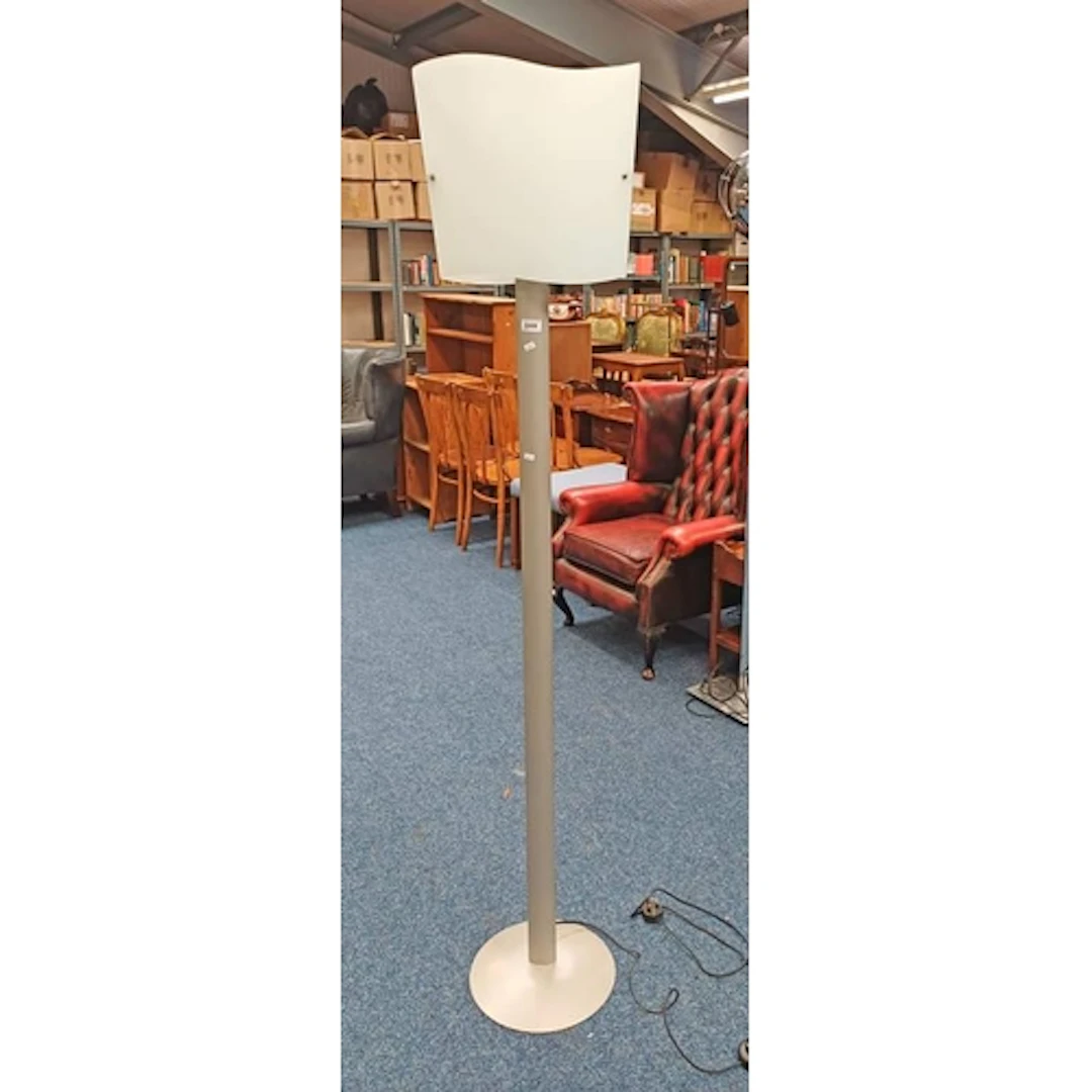 NATUZZI APIS STANDARD LAMP WITH WHITE SATIN GLASS SHADE ON B...