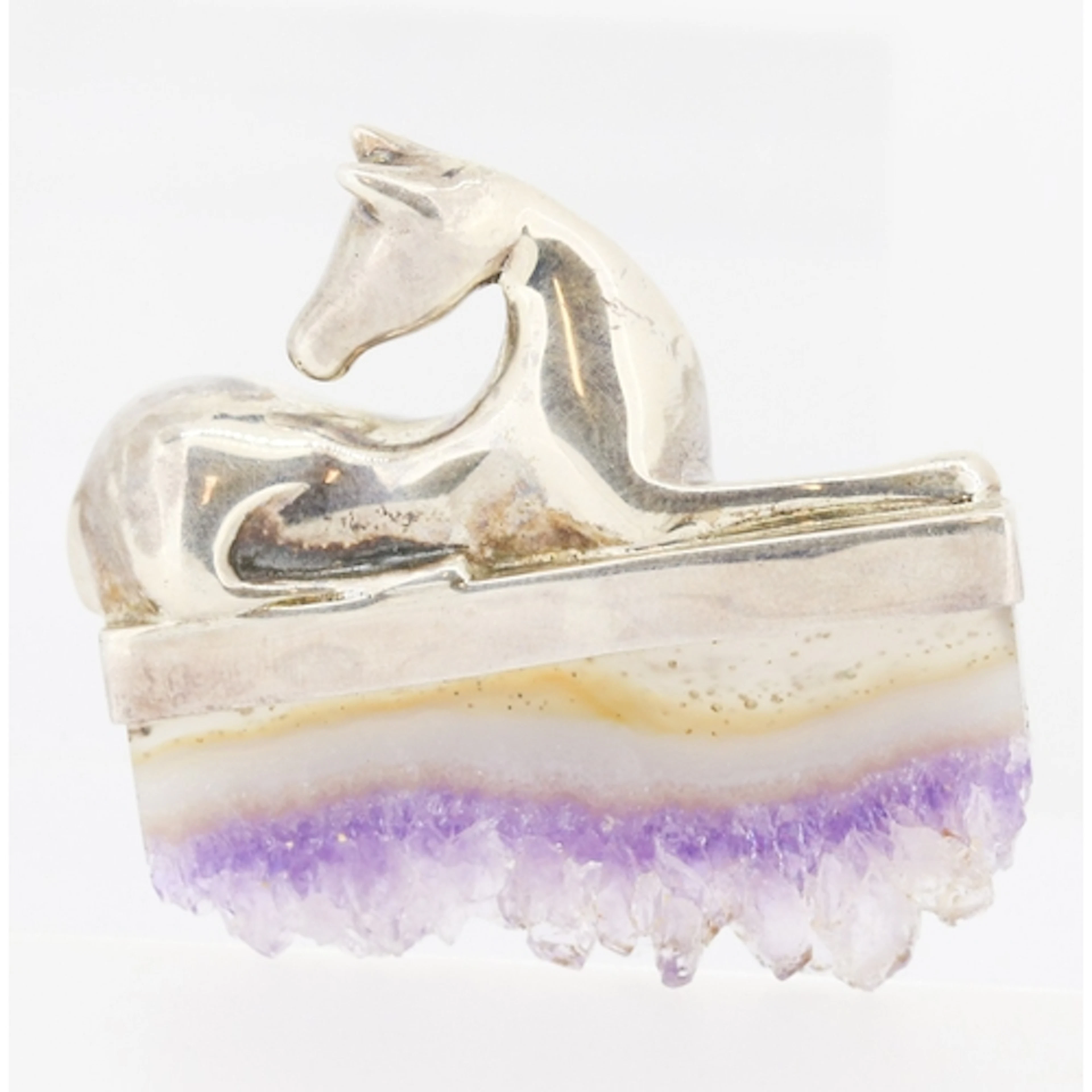 Attractively Detailed, Amethyst and Agate Crystal Geode Set ...