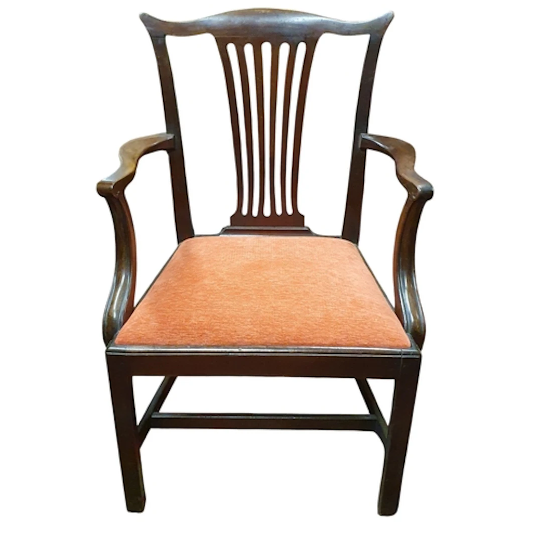 A late 19th Century Mahogany Carver on square front supports...