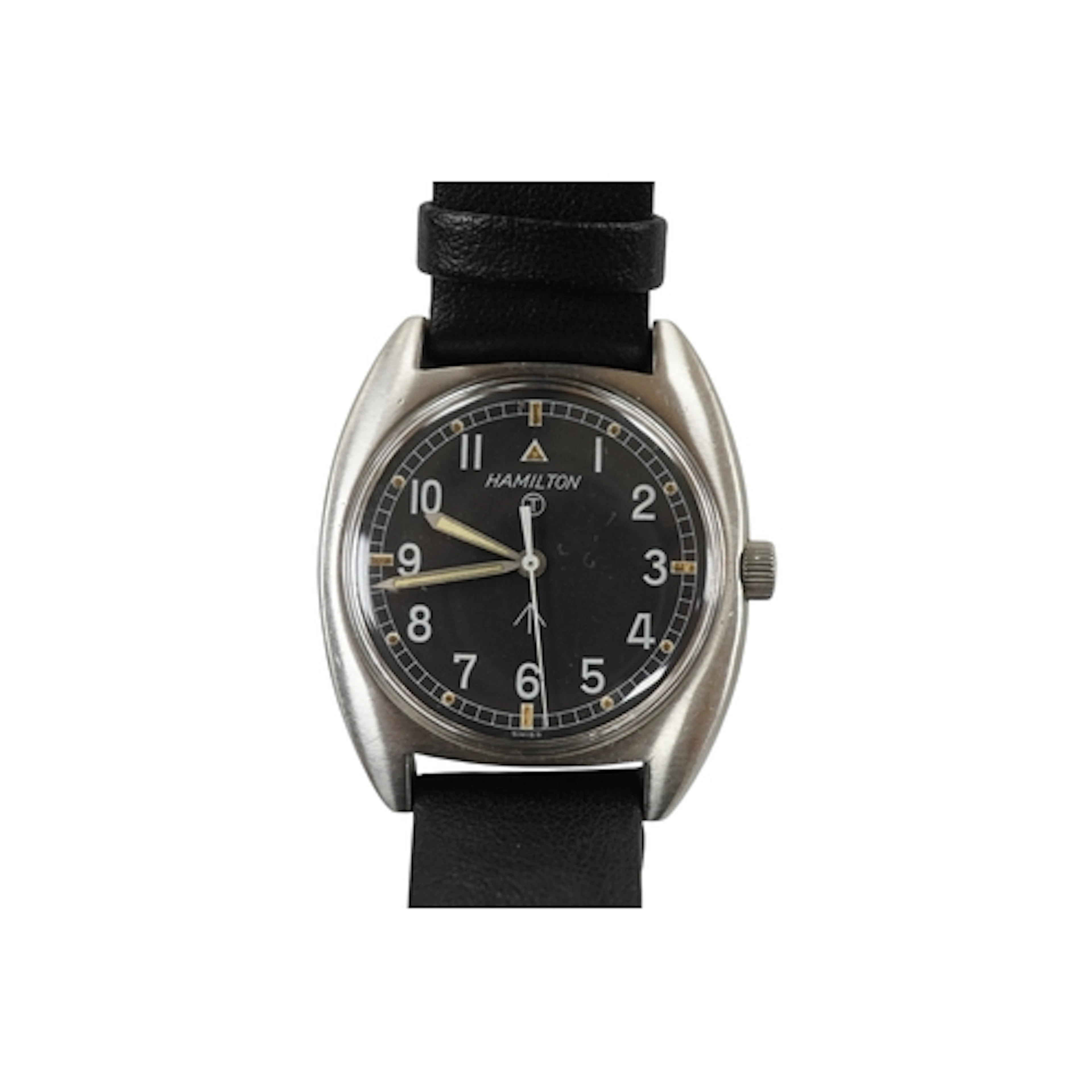 A gentleman's 1970's steel Hamilton military issue pilot's m...