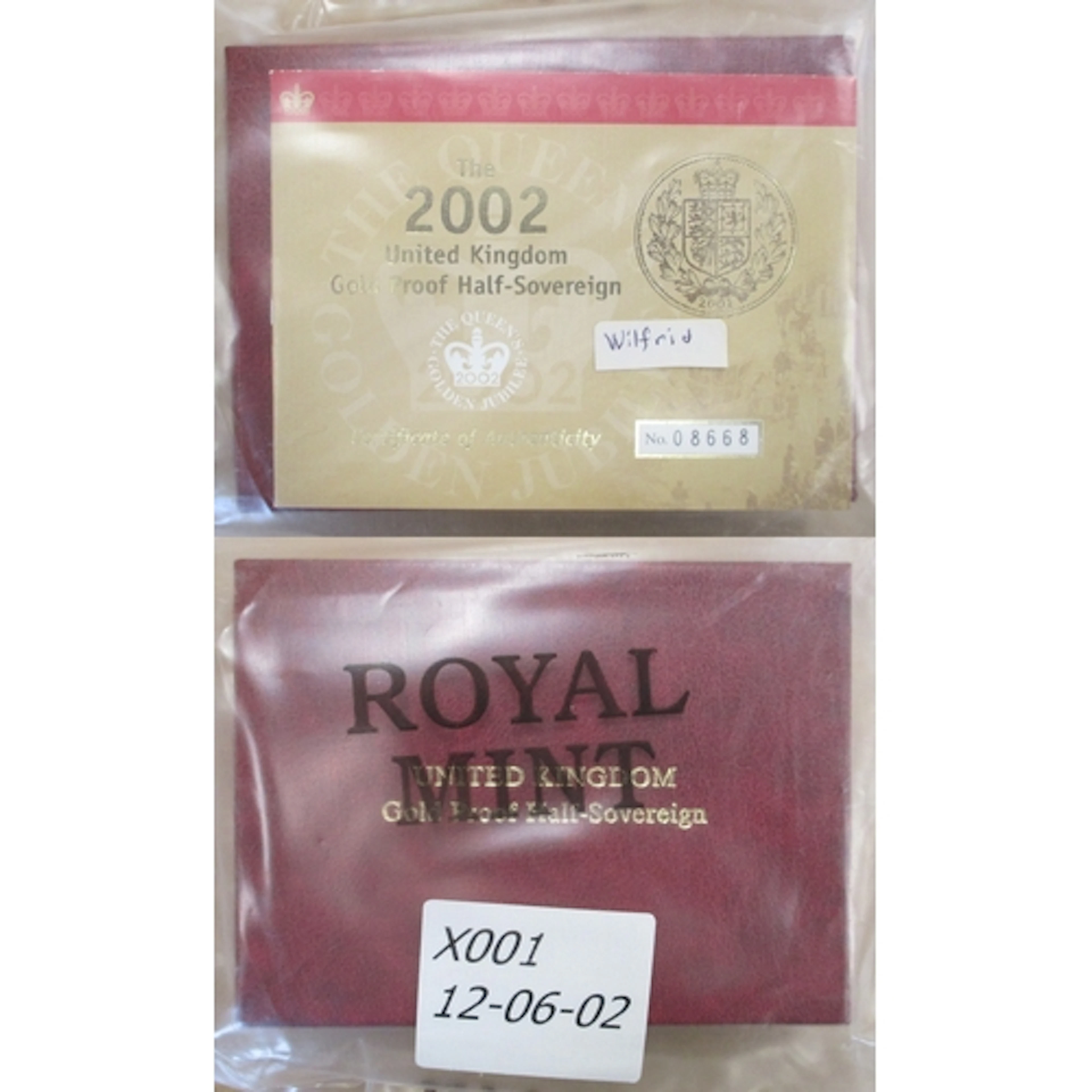 Investment Gold Lot - Documents Required. 2002 half sovereig...