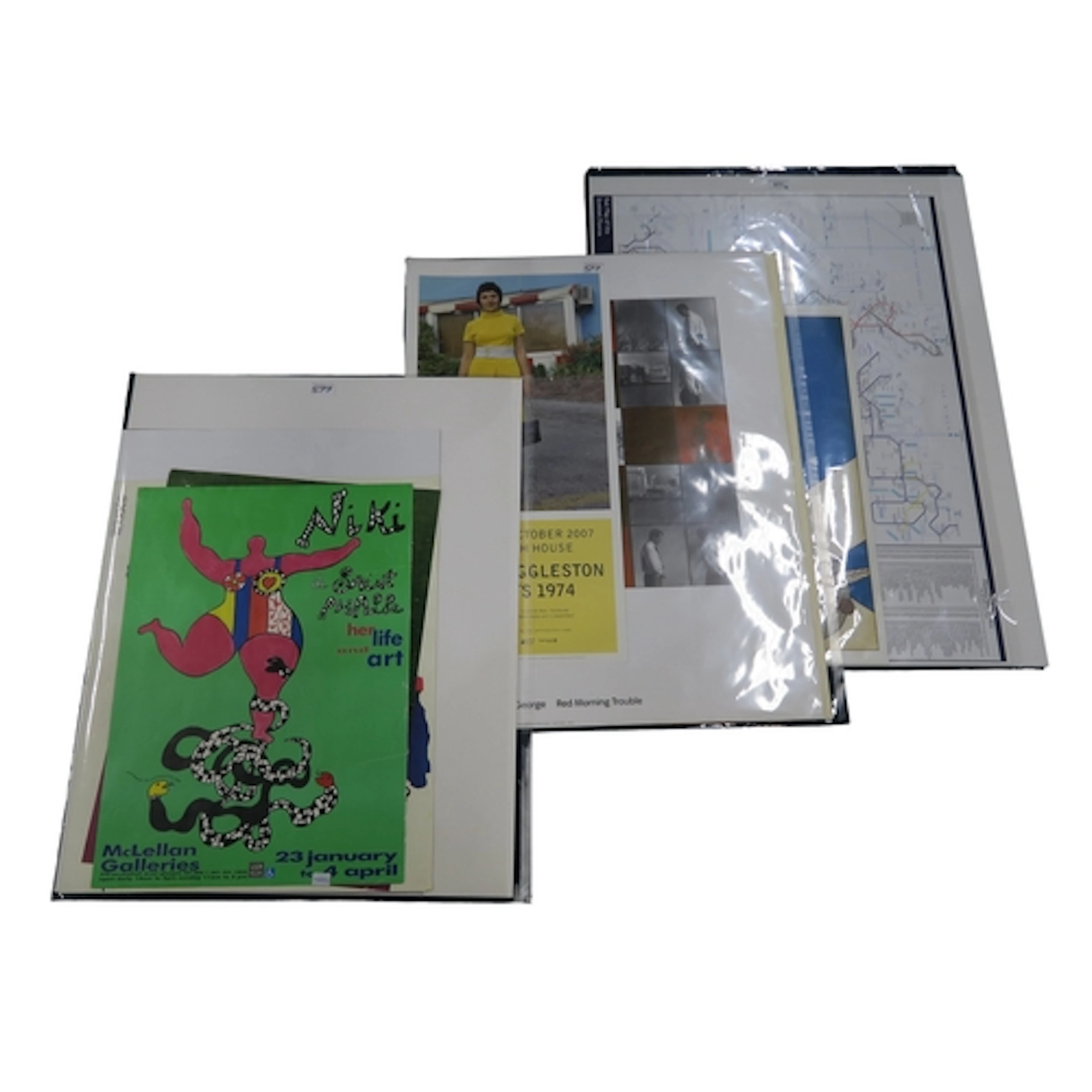 A collection of art exhibition posters, to include William E...