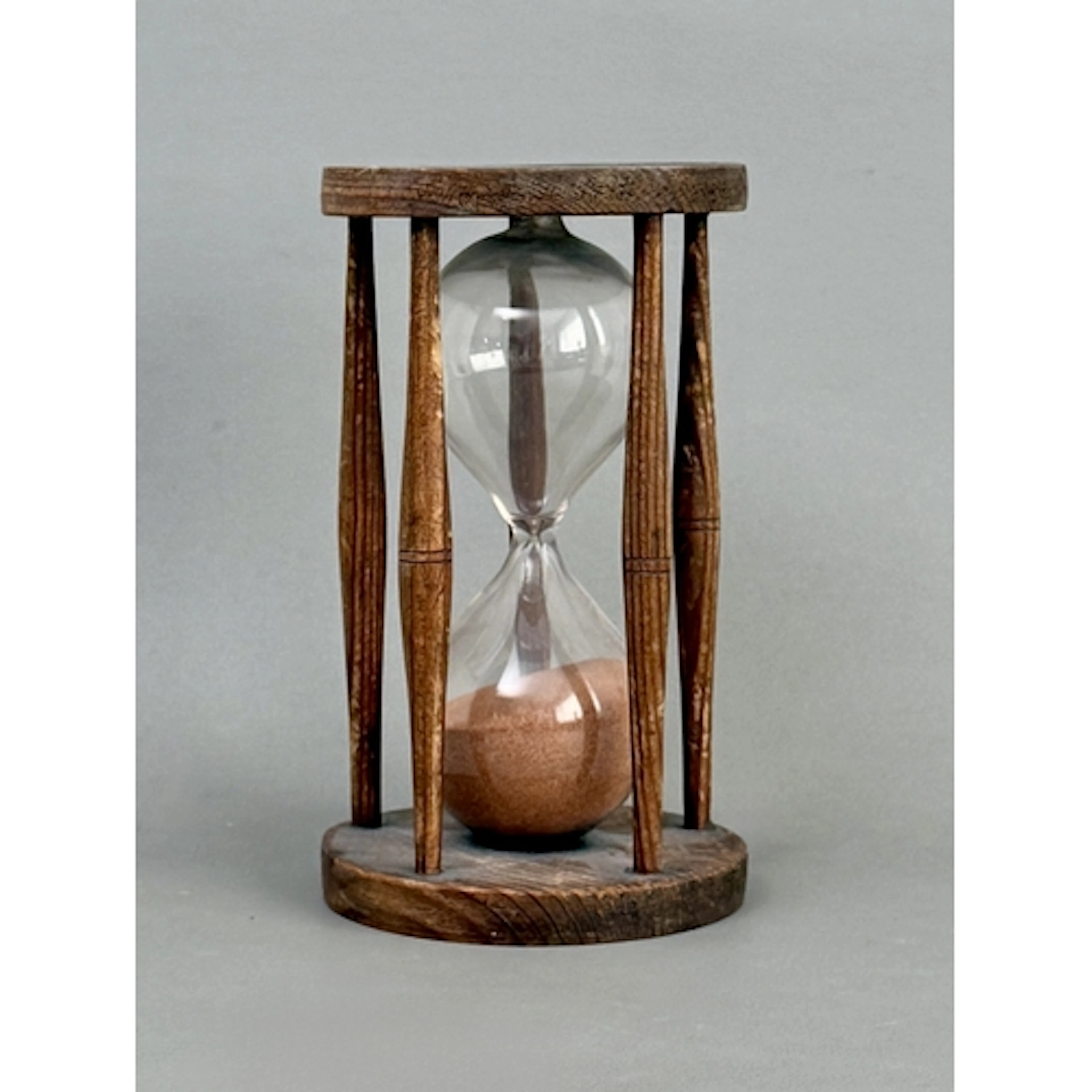 A turned teak solitaire board with specimen stone marbles - ...
