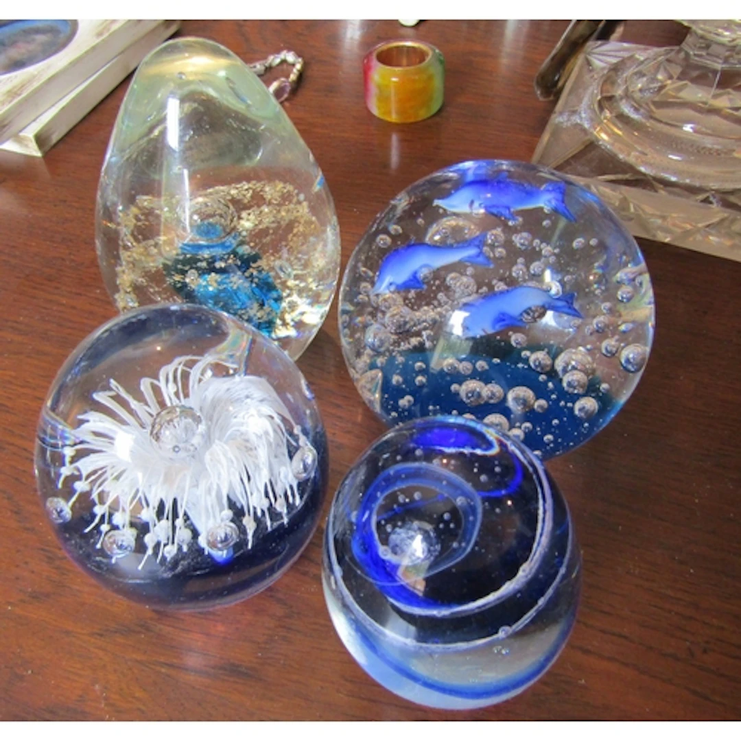 Four Vintage French Paperweights