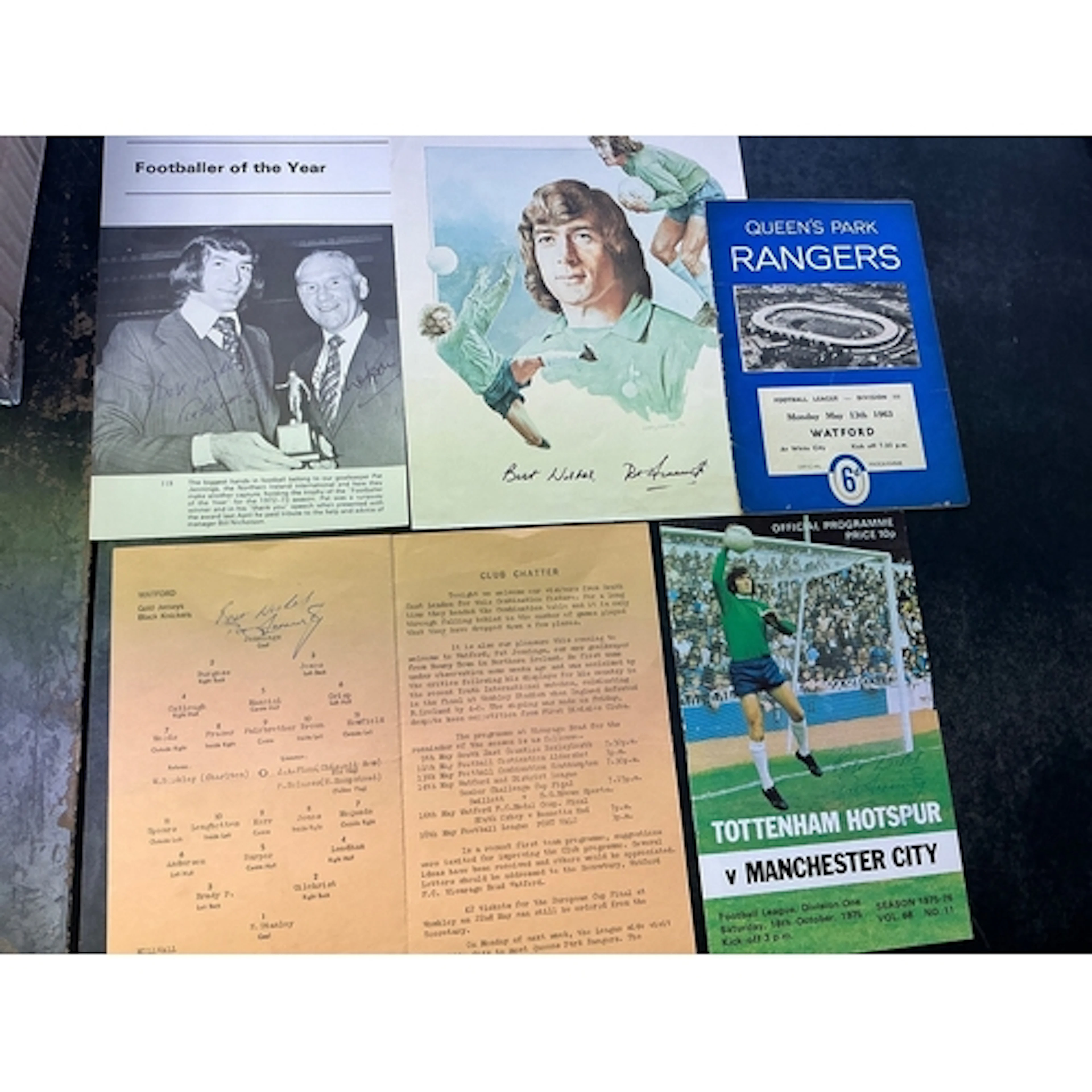 Pat Jennings Watford + Tottenham Football Memorabilia: Magaz...