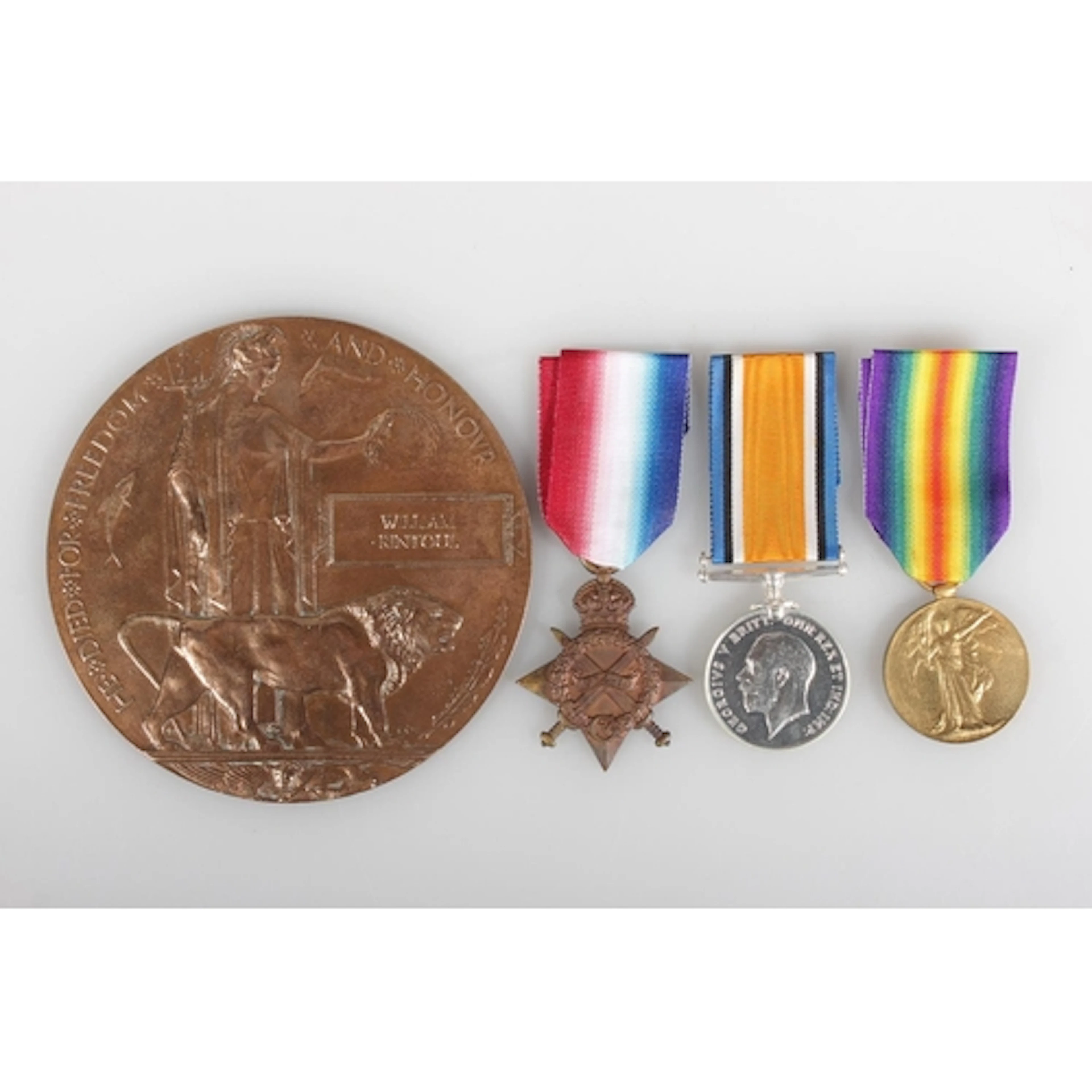 Medals of 3454 and 316230 Private William Rintoul of the 1st...