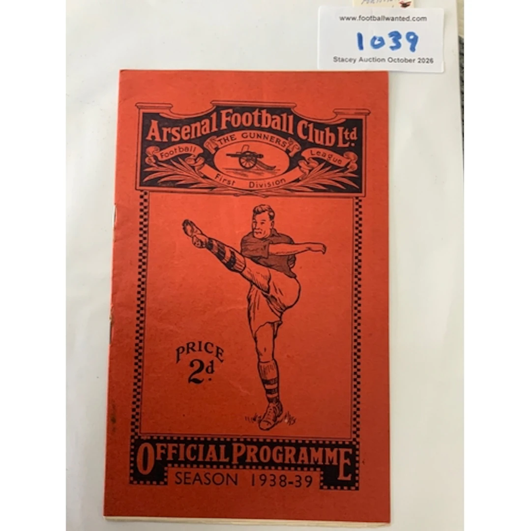 38/39 Arsenal v Portsmouth Football Programme: Excellent con...