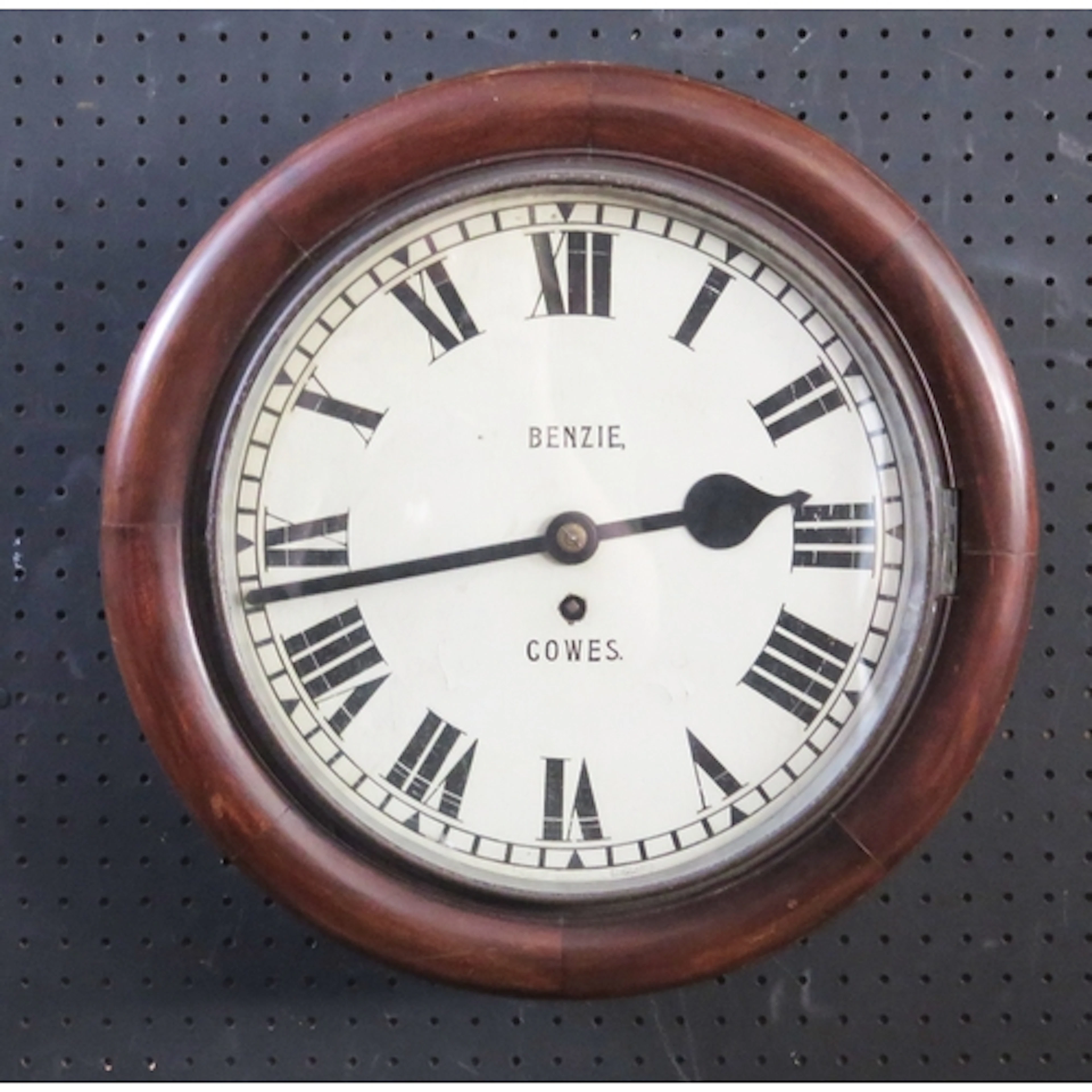 A late 19th century wall clock by Bezie, Cowes (Isle of Wigh...