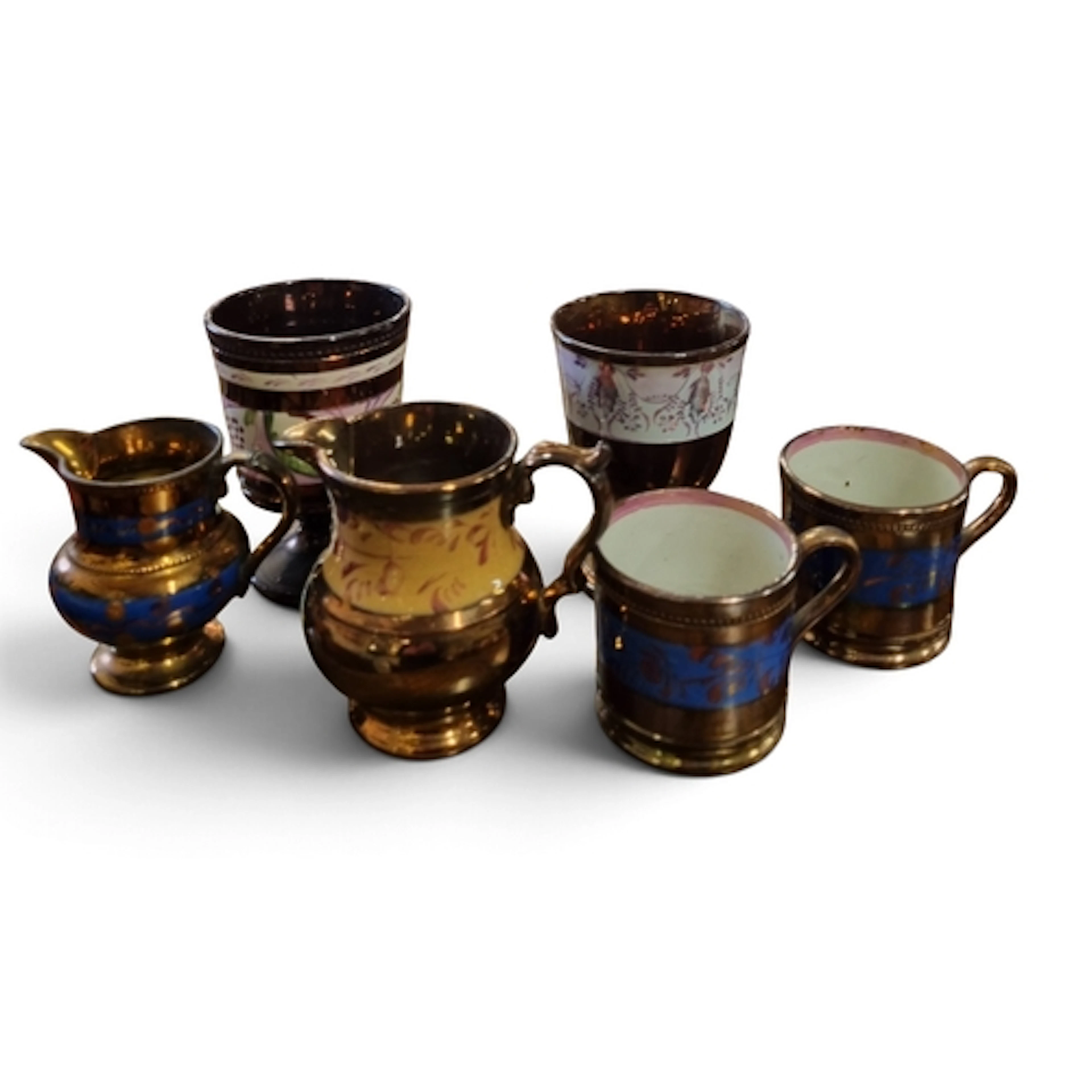 A lovely collection of early 19th Century lustreware, compri...