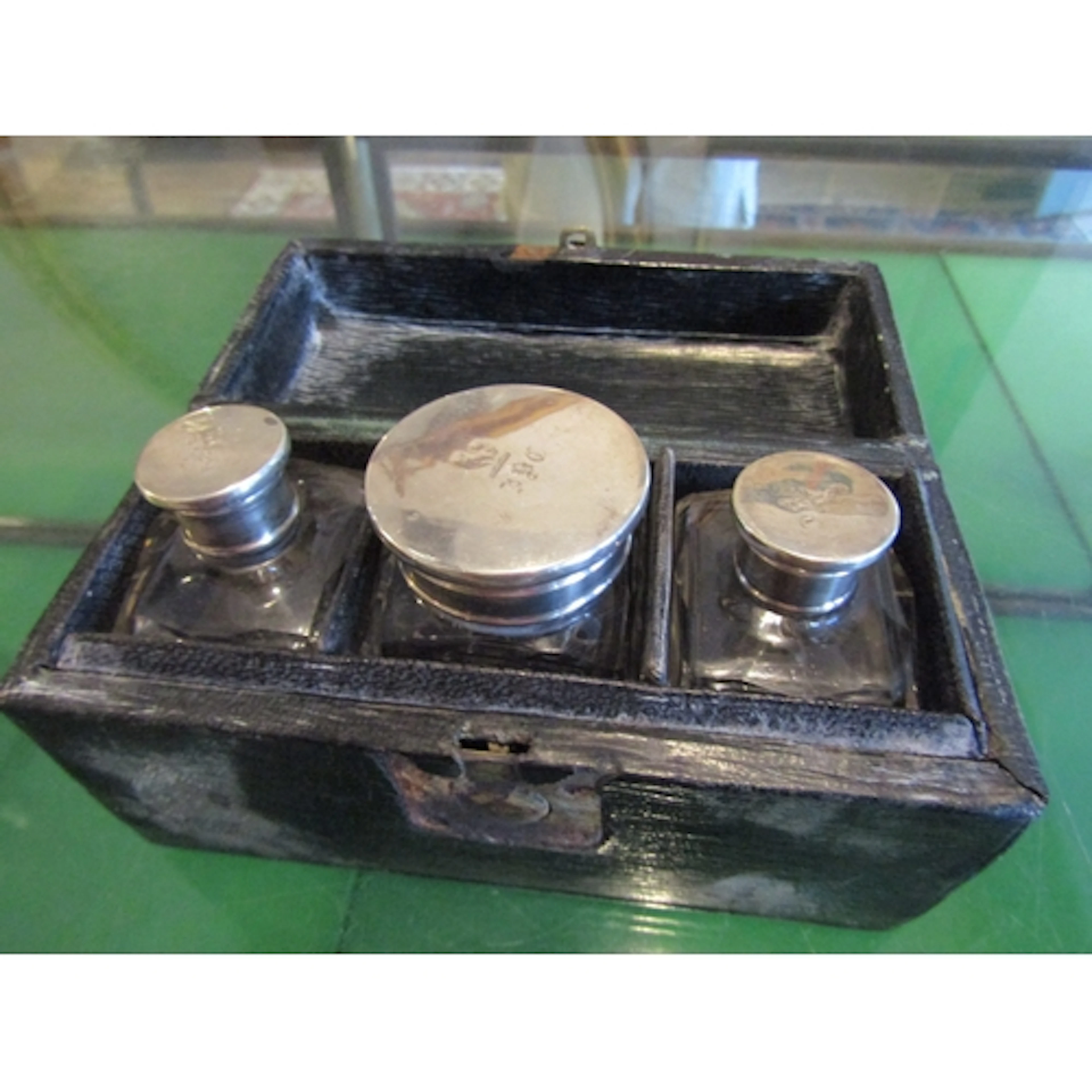 Bellinter House Interest Silver Mounted Desk Jars Contained ...