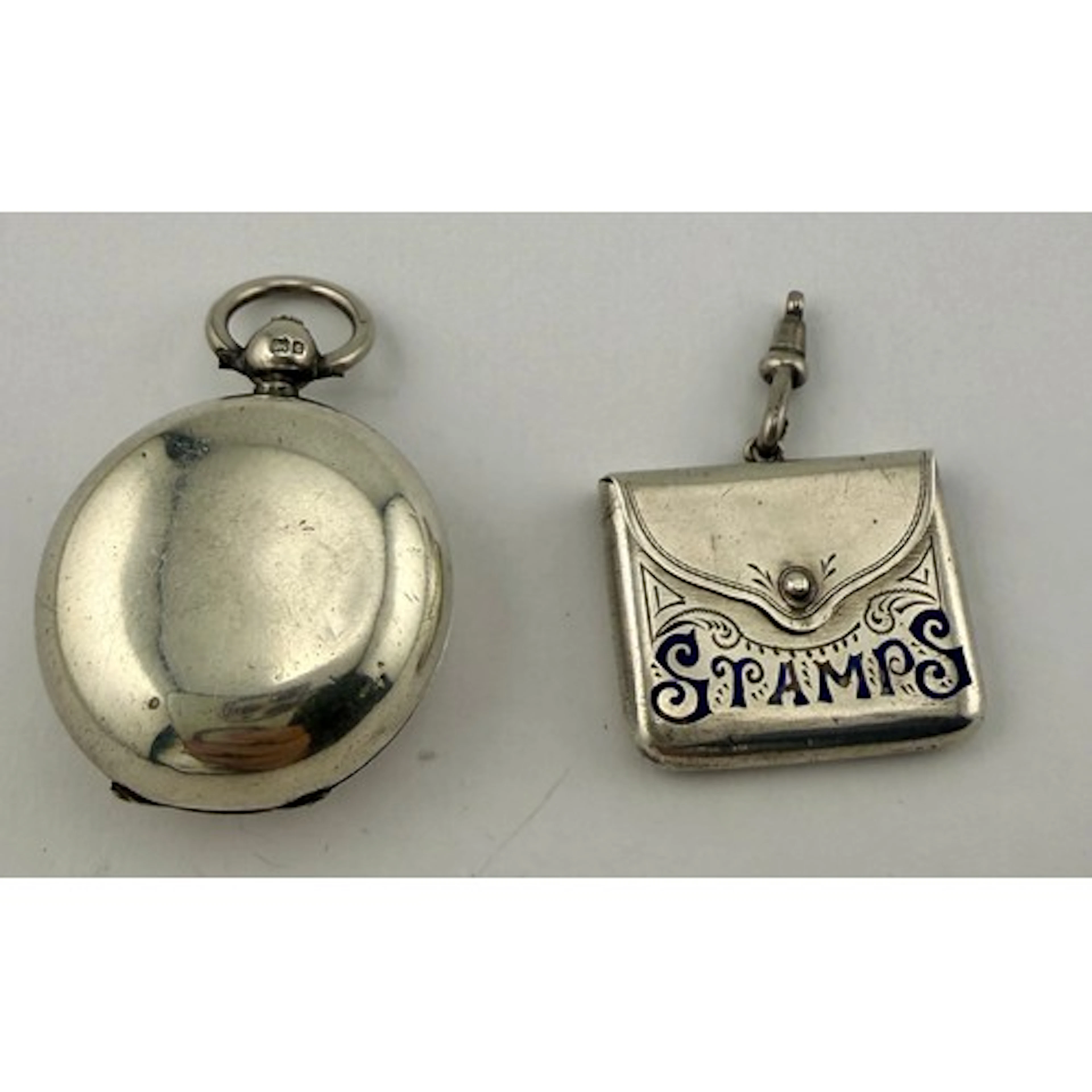 Hallmarked silver to include stamp holder, Birmingham 1913, ...