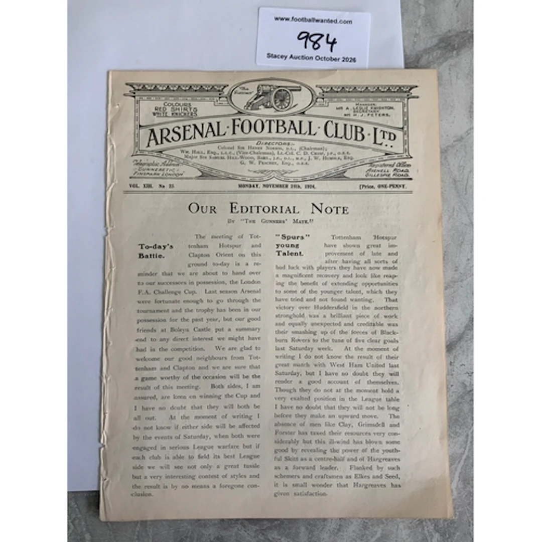 1924 - 1925 Clapton Orient v Tottenham At Arsenal Football P...