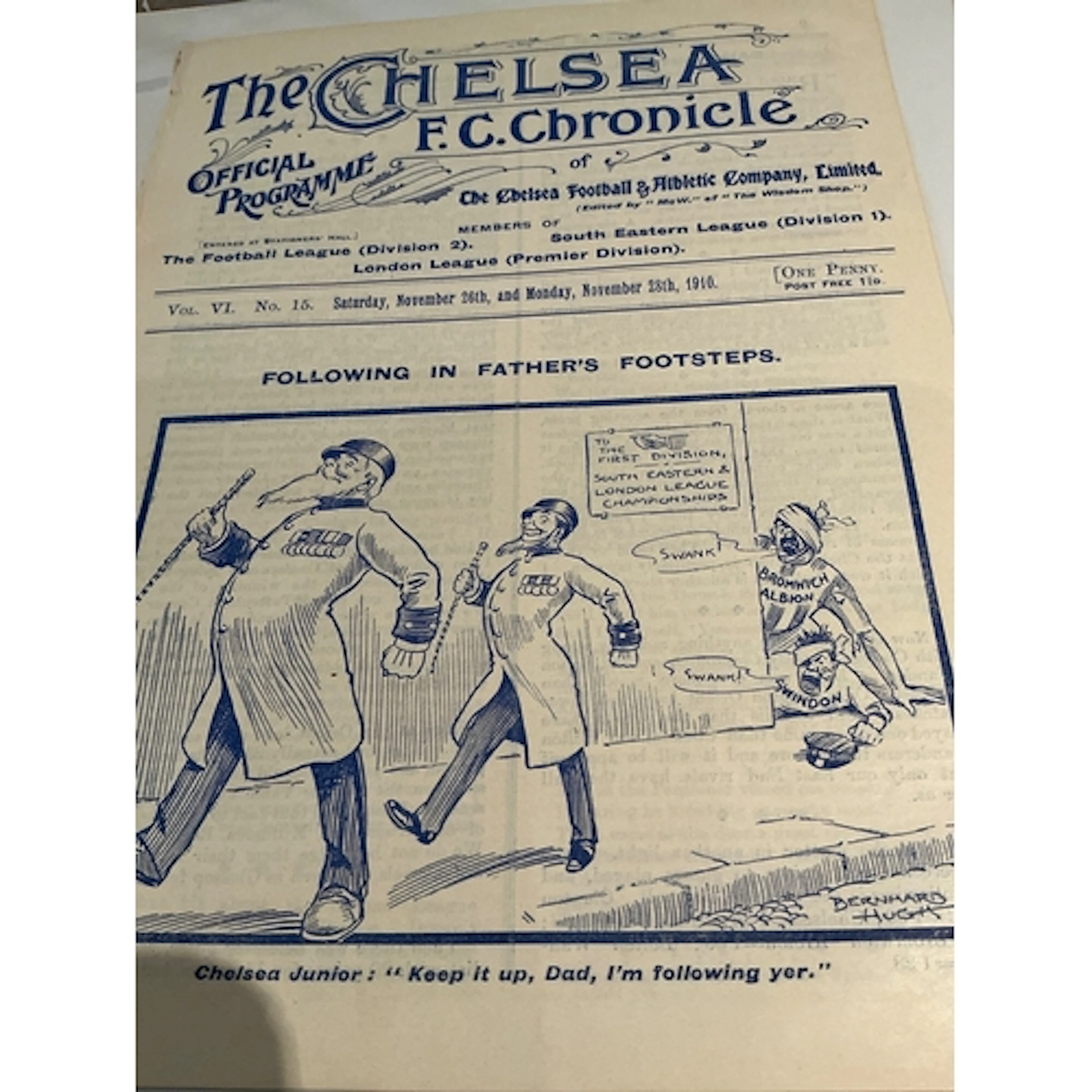 1910 - 1911 Chelsea v Hull + QPR v Swindon Football Programm...