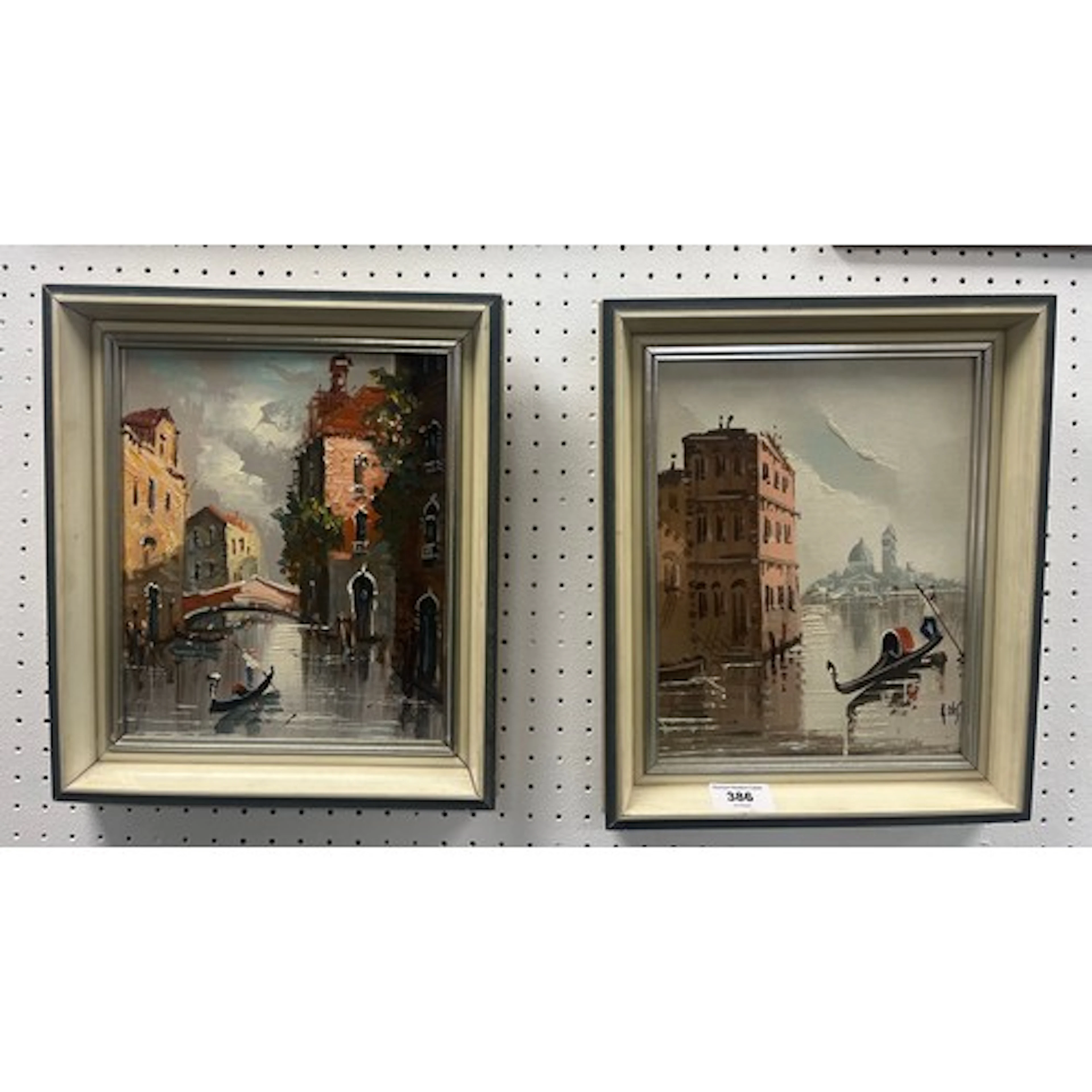 'Venice canal view' Oil on canvas, signed lower right. 25cm ...