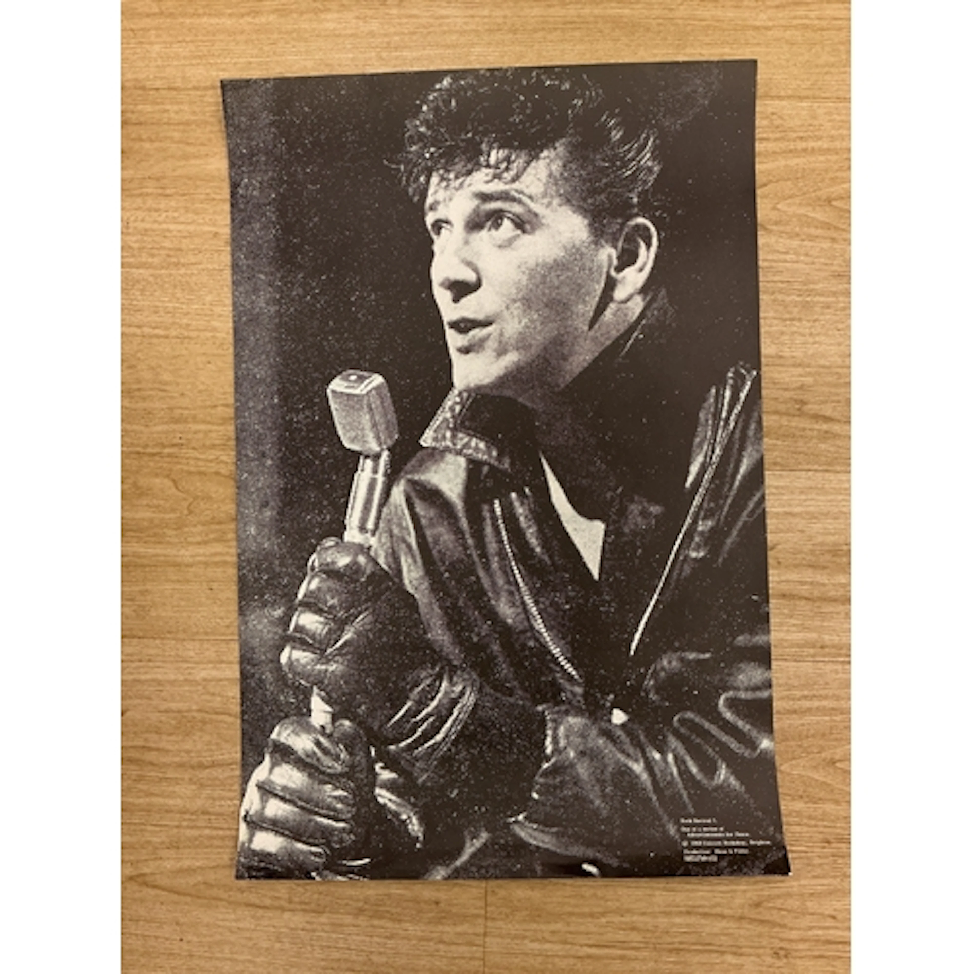 Gene Vincent; an original portrait poster produced in 1968 b...