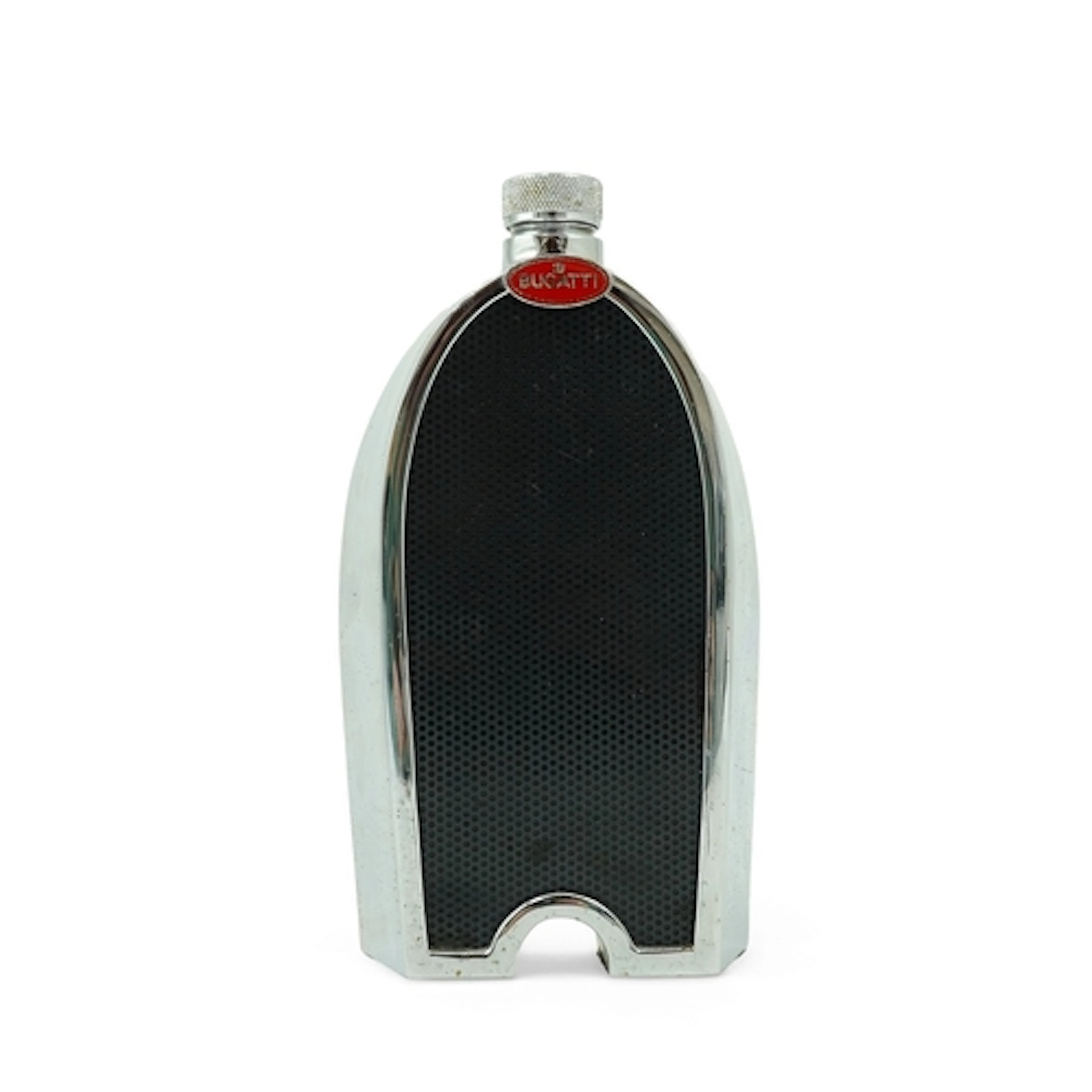 Ruddspeed Ltd: A Bugatti radiator liquor decanter, with red ...