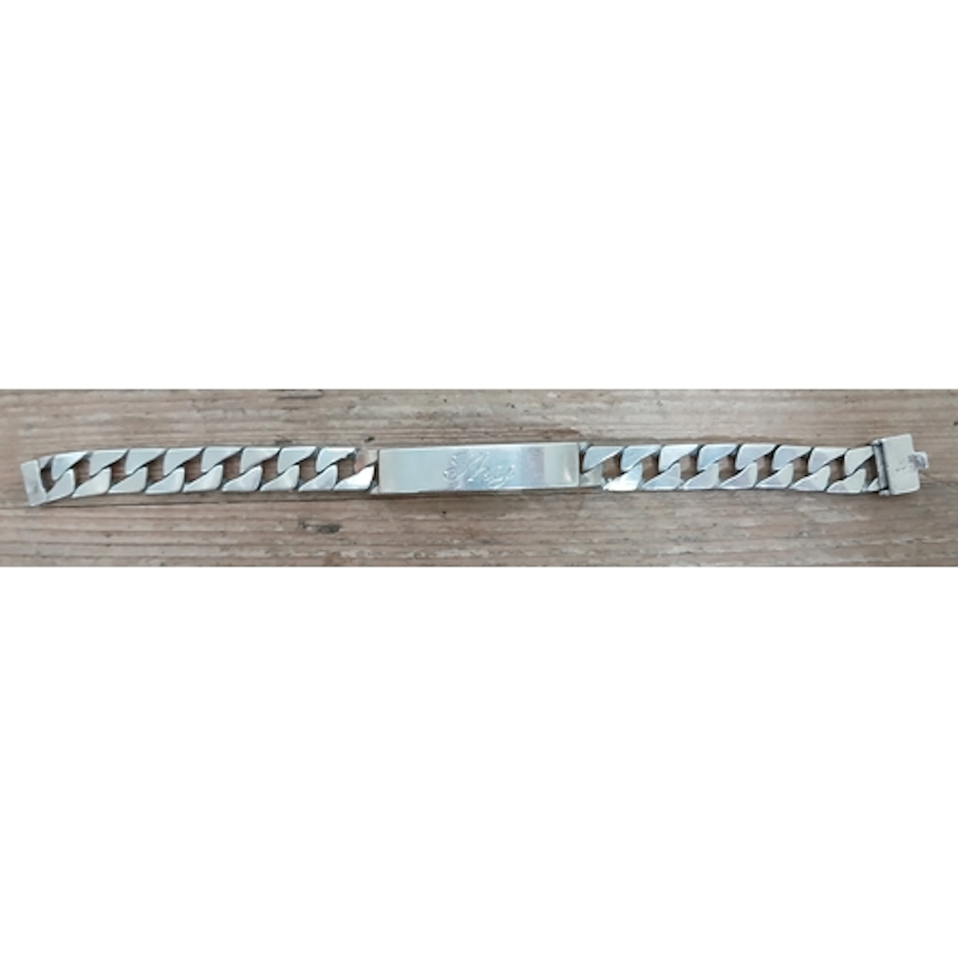 A hallmarked silver curb identity bracelet, length 20cm, wei...