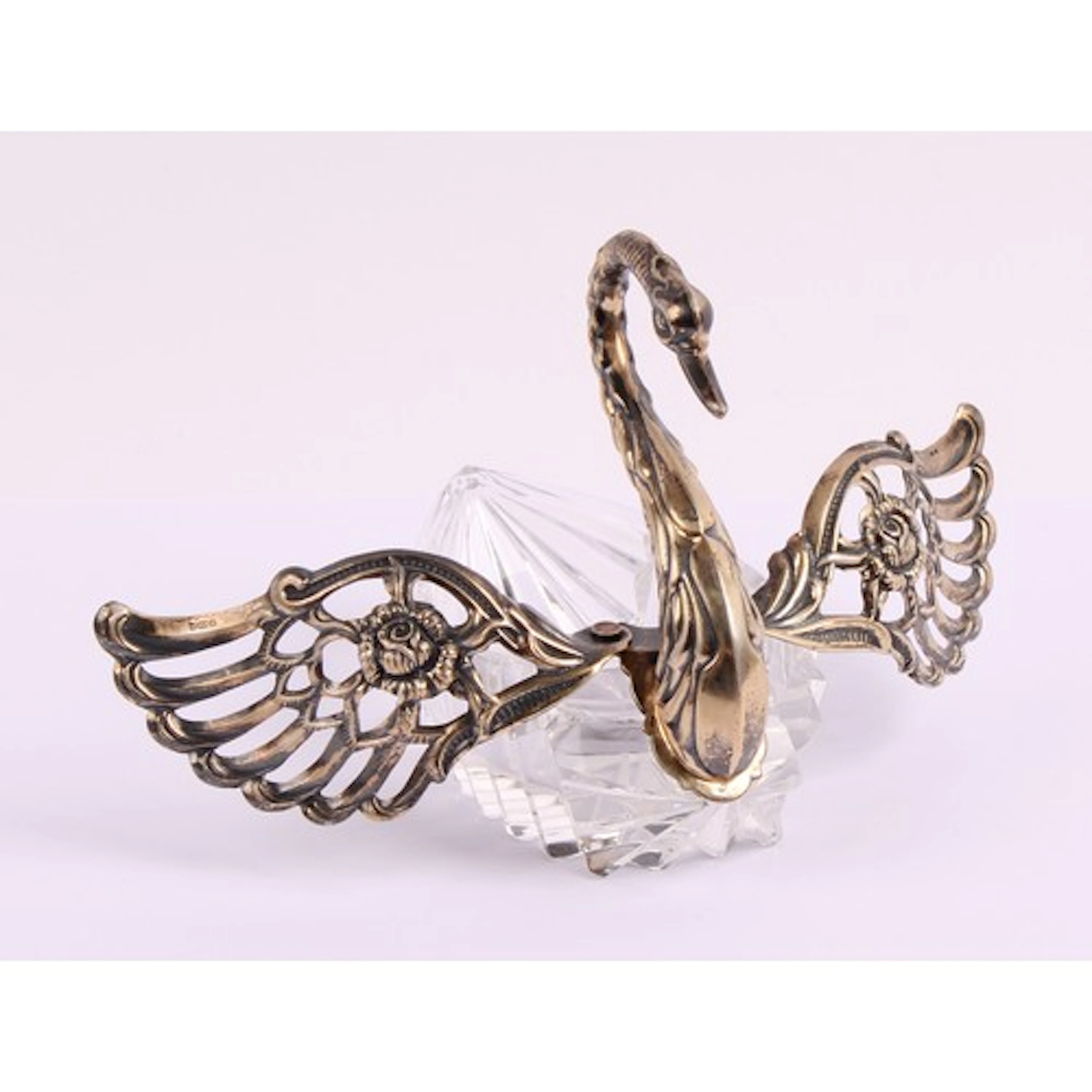 A mid-20th century Continental cut glass and silver mounted ...