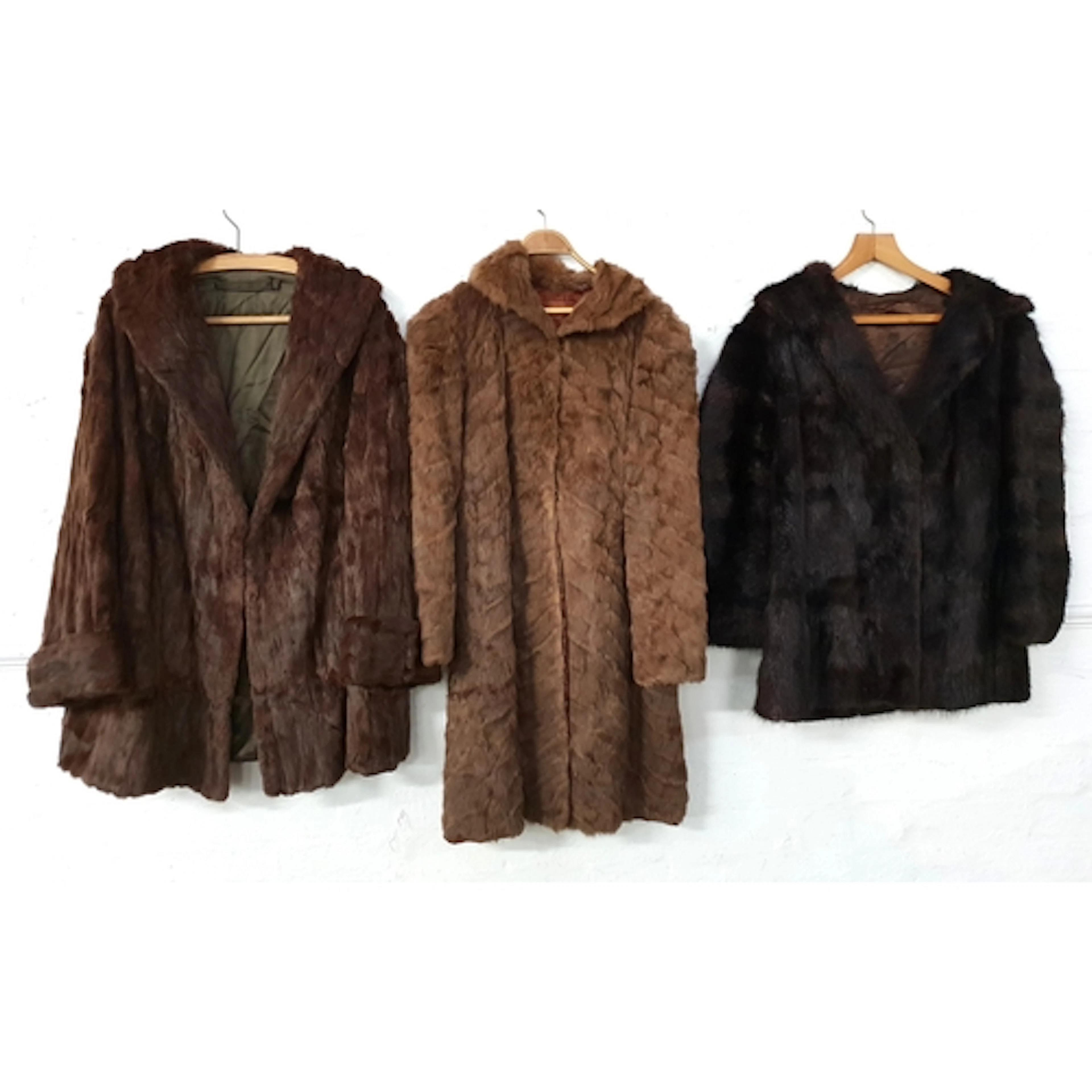 THREE VINTAGE JUR COATS including sable; one by Bruce & Mich...