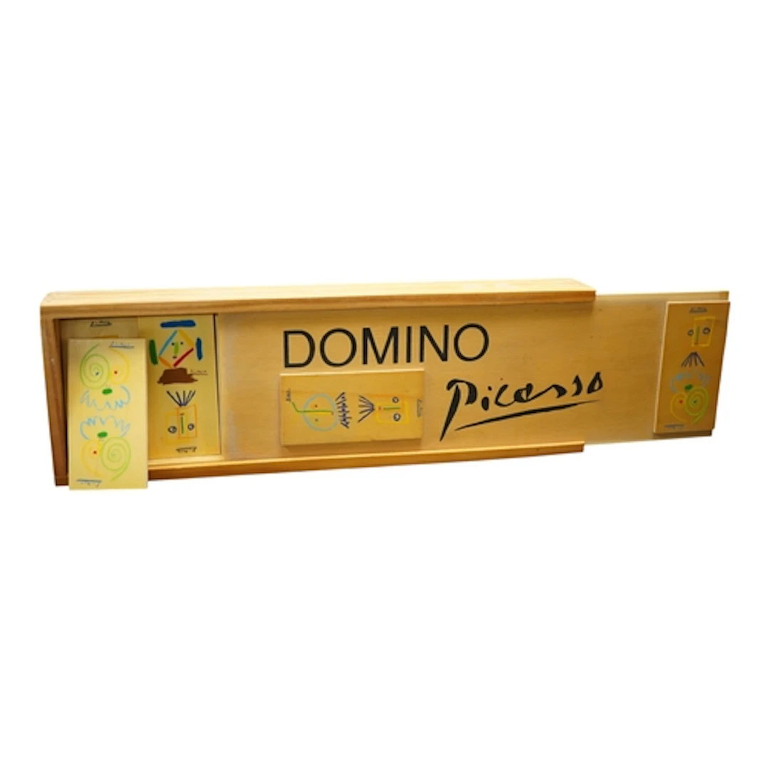 A cased set of Picasso Dominoes